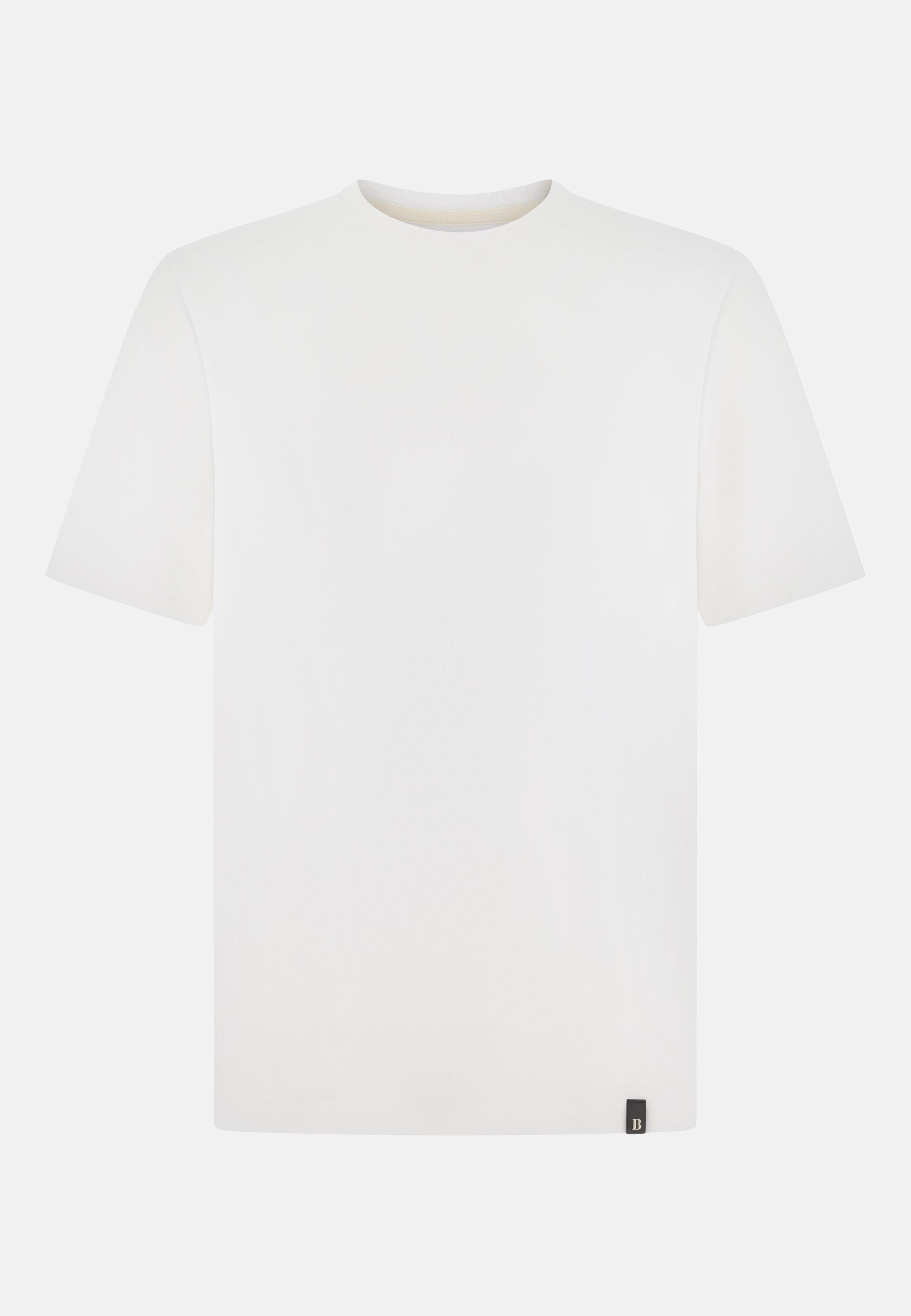 High-Performance Piqu&eacute; T-Shirt With S.Caf&egrave;&reg; Yarn White, White, large image number 3