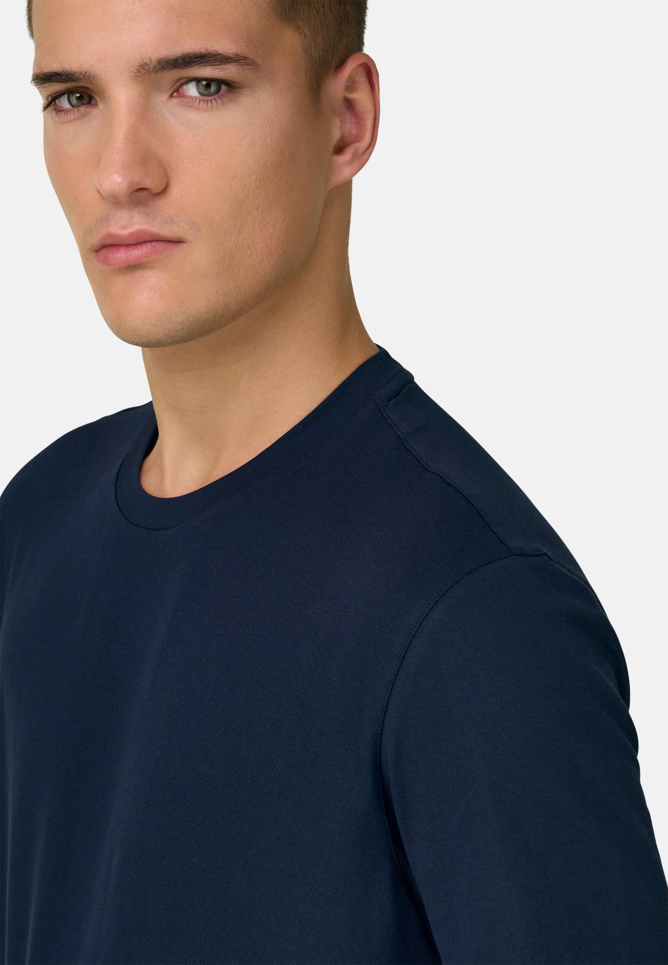 High-Performance Pique T-Shirt Navy, 3901_NAVY, medium