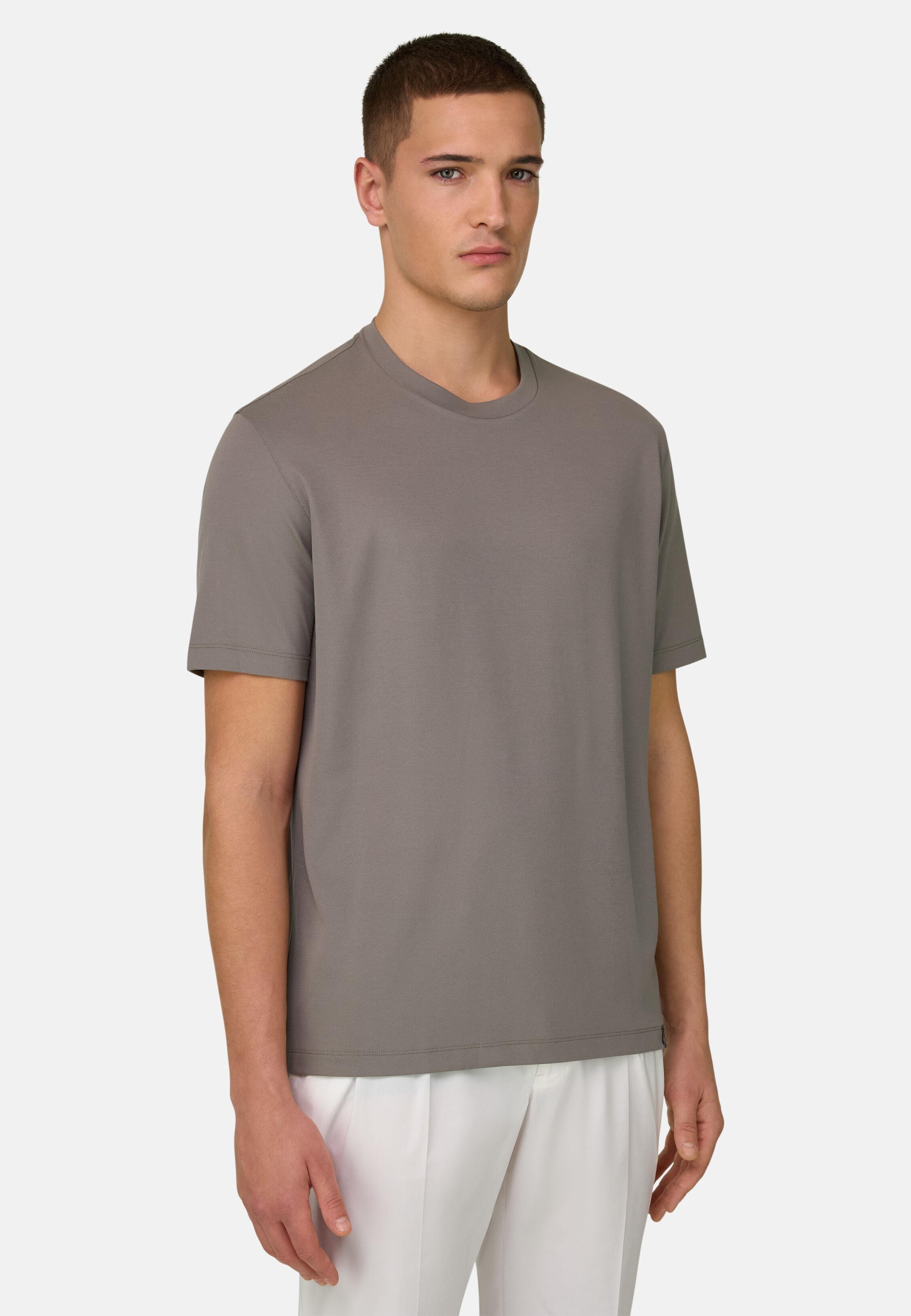 High-Performance Piqu&eacute; T-Shirt With S.Caf&egrave;&reg; Yarn Mud, Mud, large image number 0