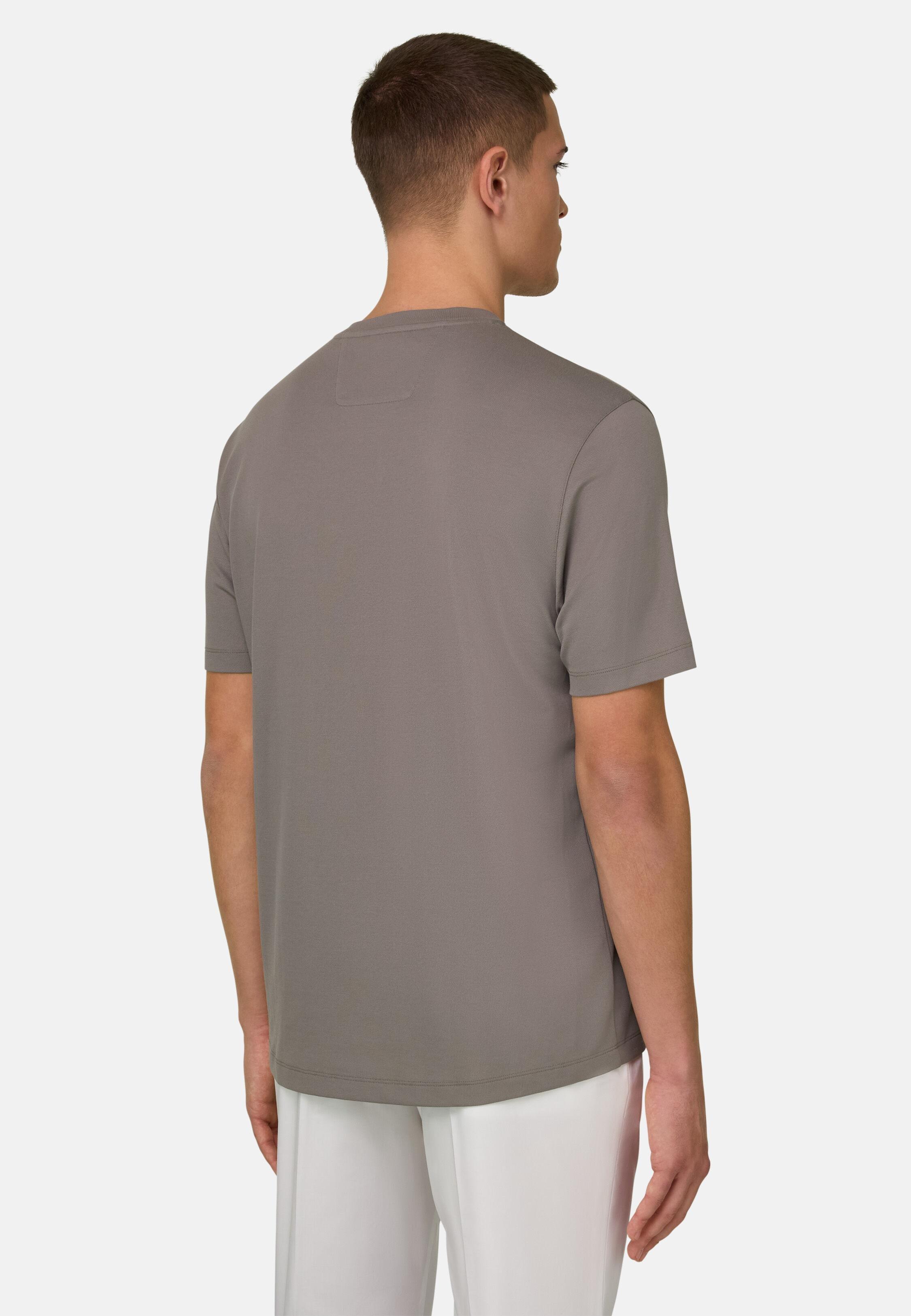 High-Performance Piqu&eacute; T-Shirt With S.Caf&egrave;&reg; Yarn Mud, Mud, large image number 1