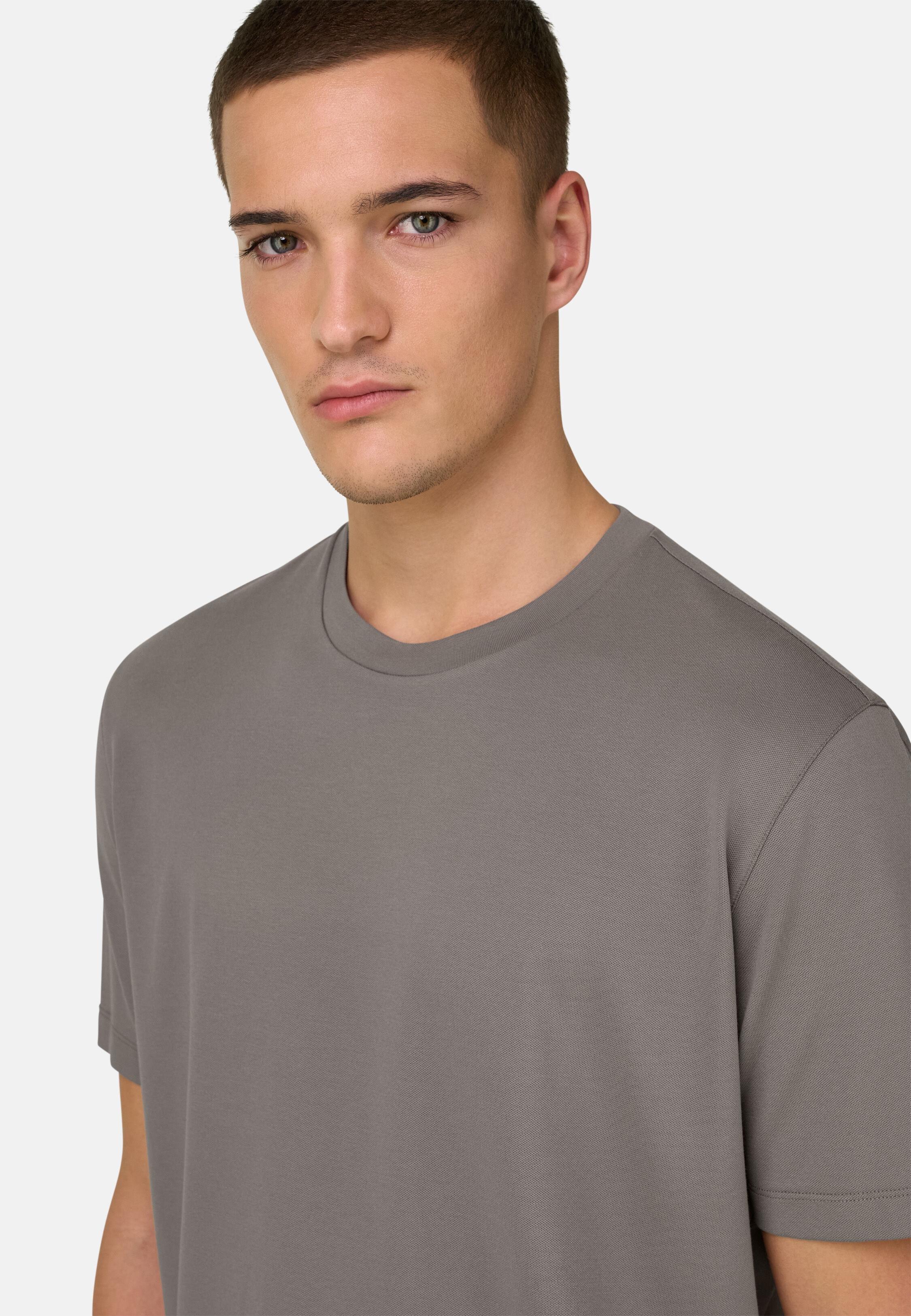 High-Performance Piqu&eacute; T-Shirt With S.Caf&egrave;&reg; Yarn Mud, Mud, large image number 2