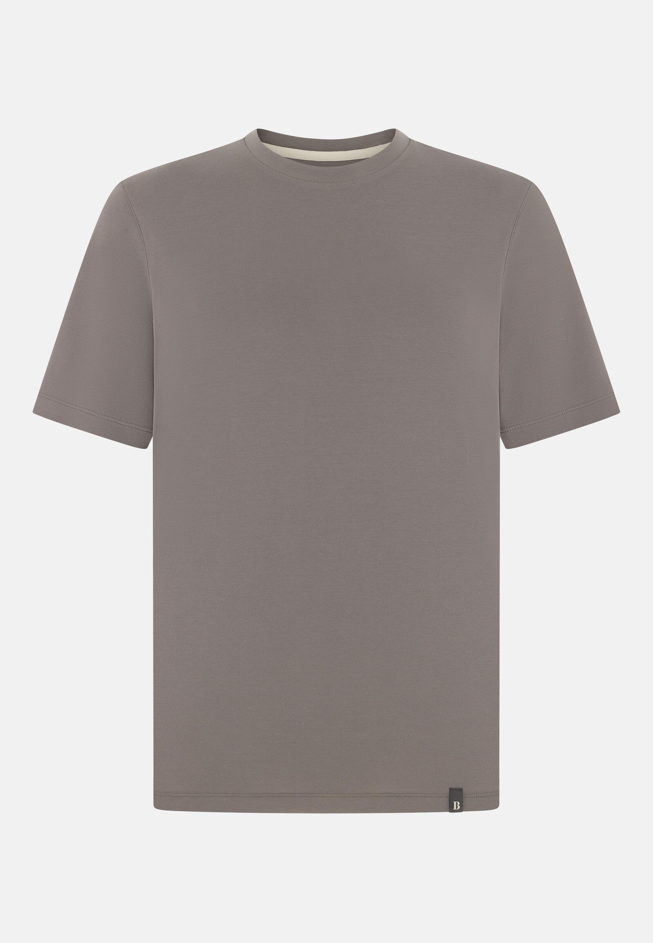High-Performance Piqu&eacute; T-Shirt With S.Caf&egrave;&reg; Yarn Mud, Mud, large image number 3