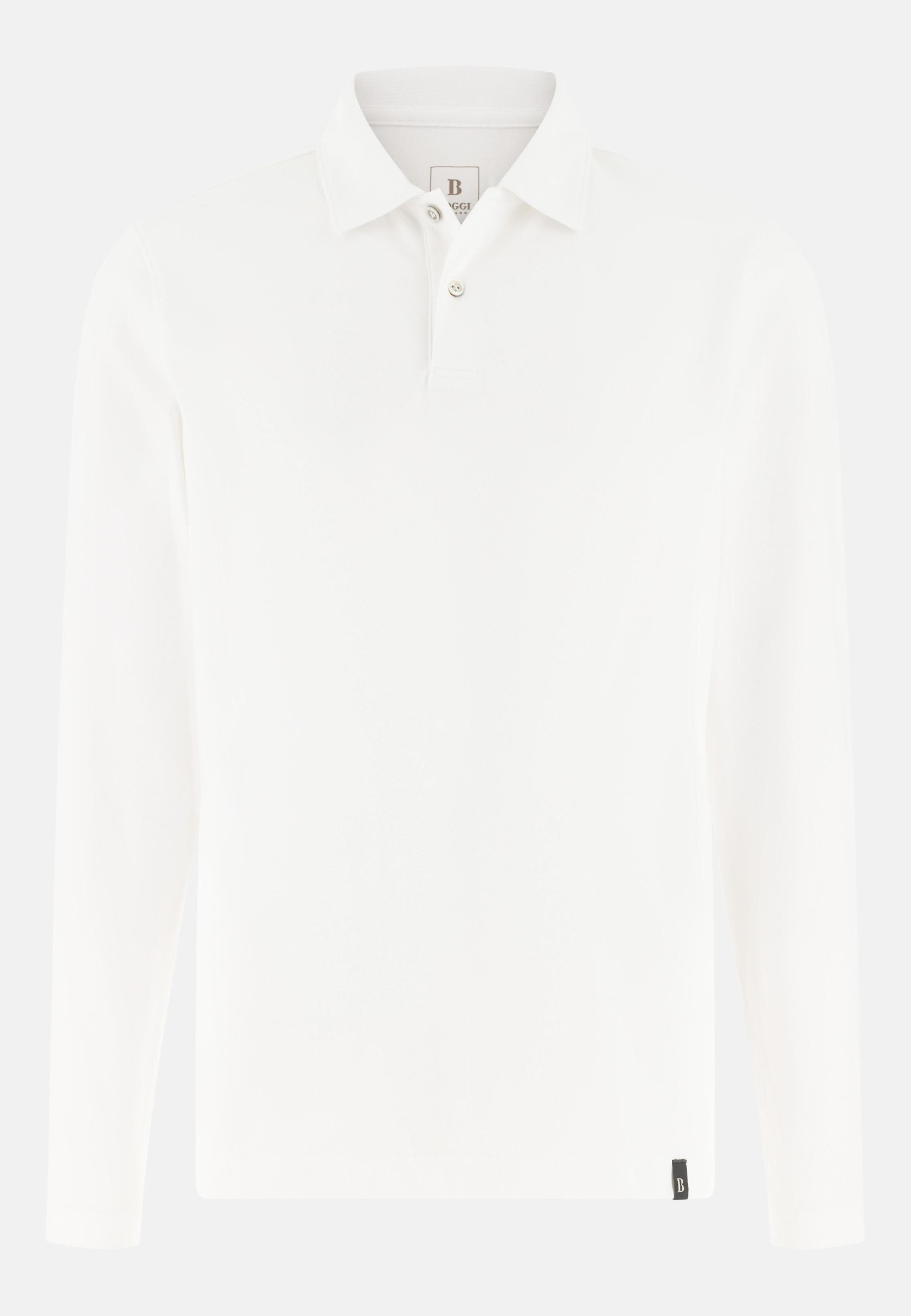 High-Performance Pique Polo Shirt With S. Cafe Yarn White, White, large image number 3