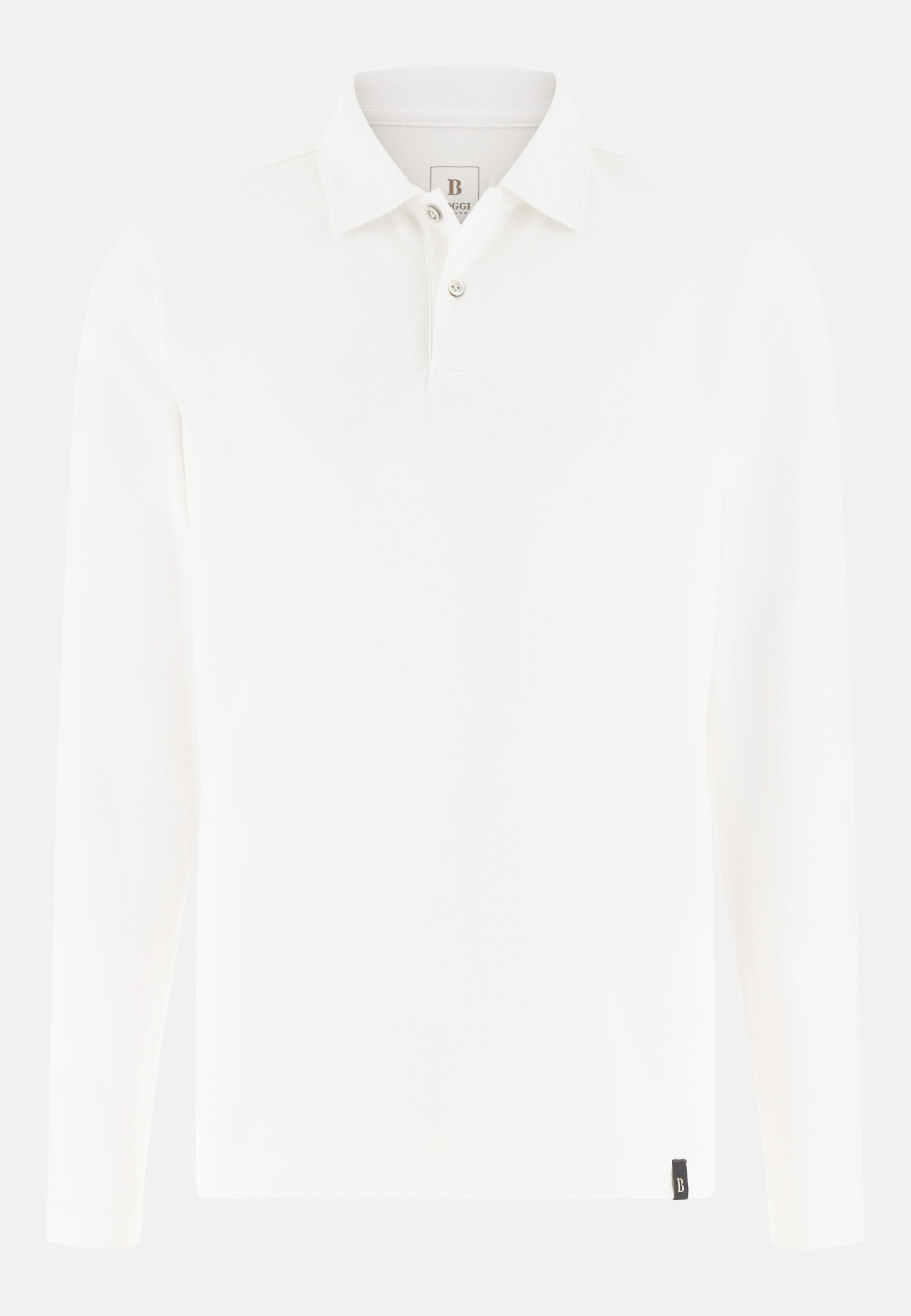 High-Performance Pique Polo Shirt With S. Cafe Yarn White, 3901_WHIT, large image number 3