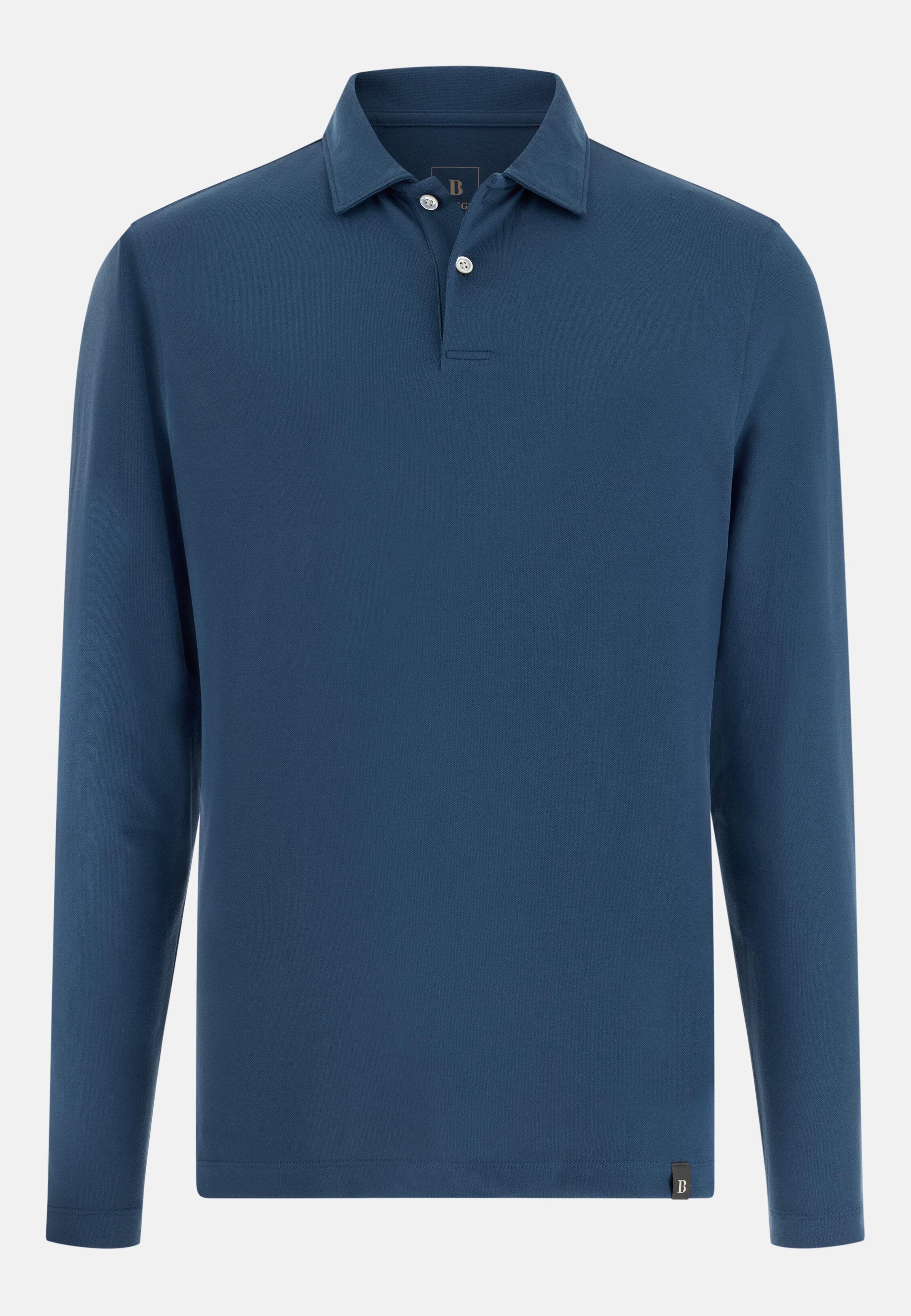 High-Performance Pique Polo Shirt With S. Cafe Yarn Blue, Air-blue, large image number 3
