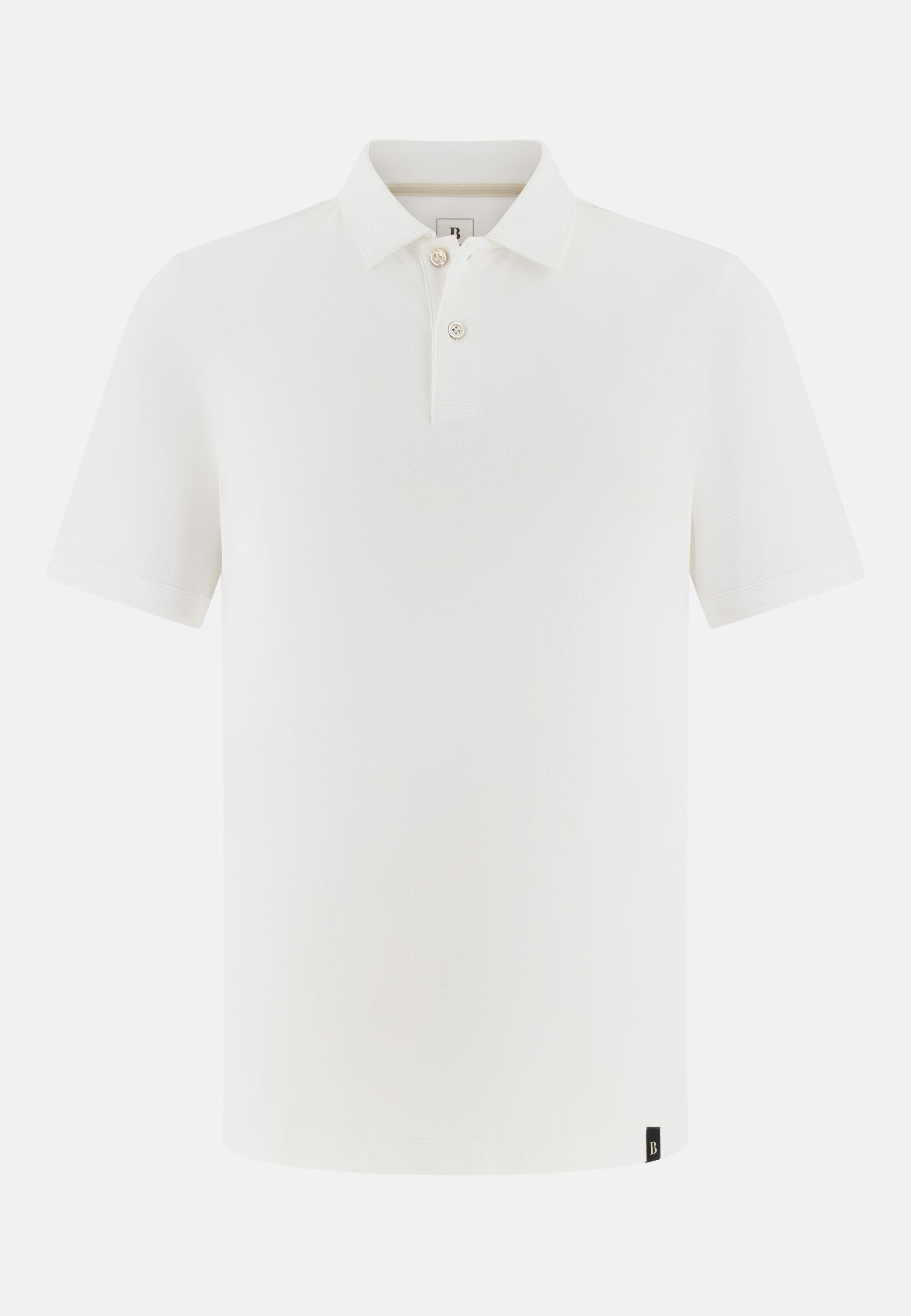 High-Performance Piqu&eacute; Polo Shirt with S.Caf&egrave;&reg; Yarn White, White, large image number 3