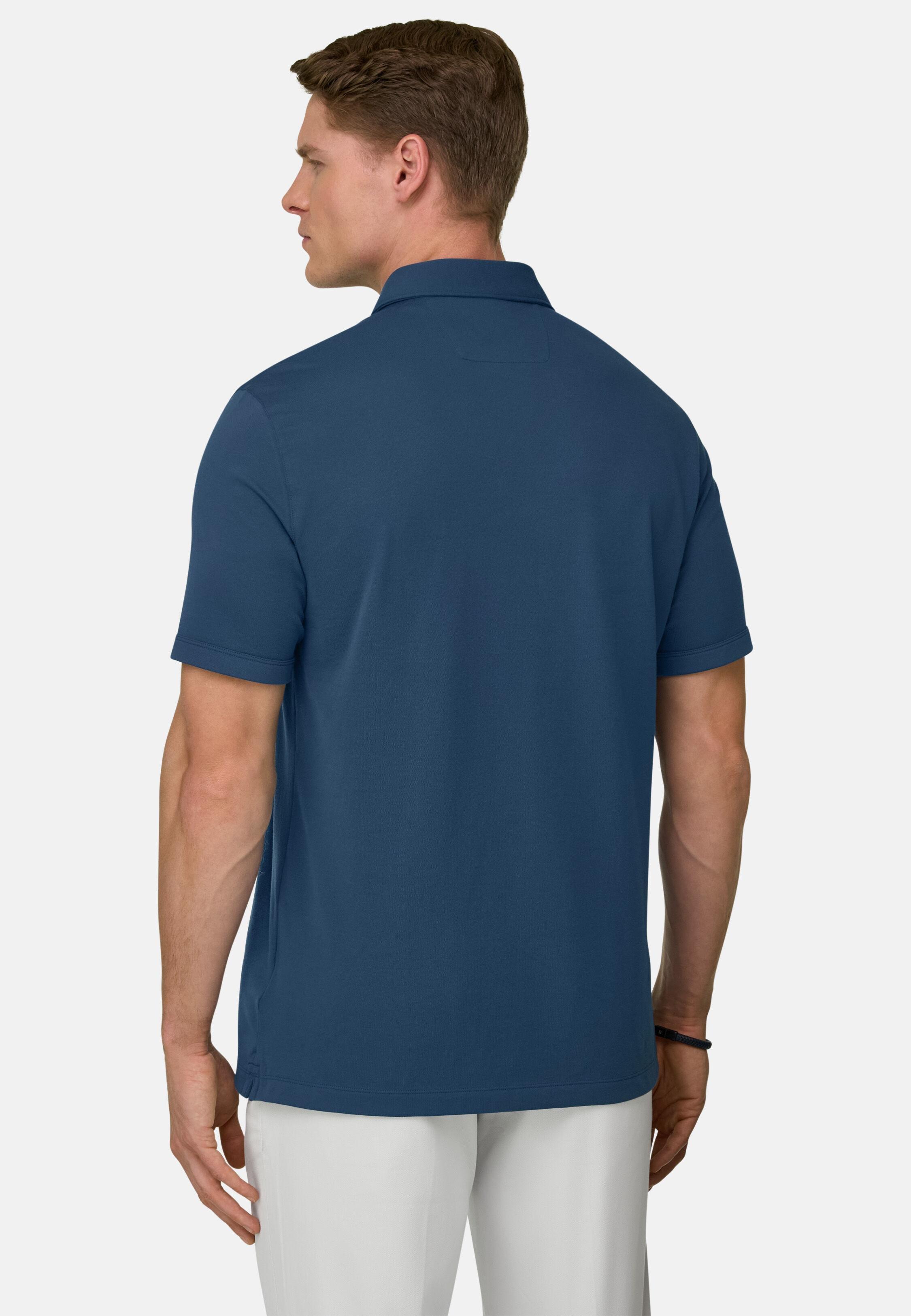High-Performance Piqu&eacute; Polo Shirt with S.Caf&egrave;&reg; Yarn Air-blue, Air-blue, medium