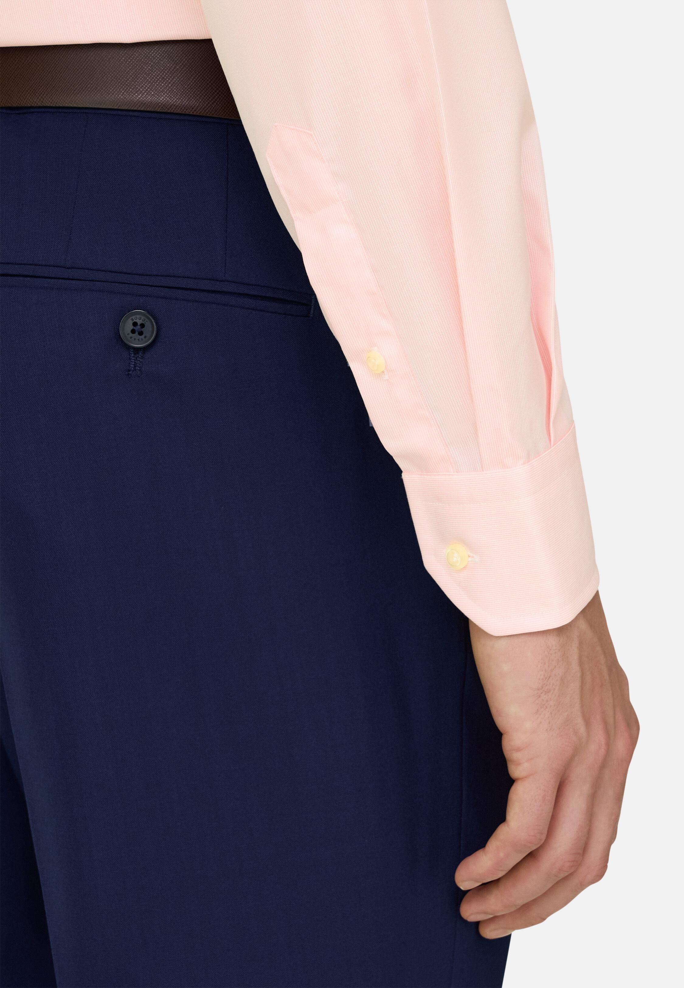 قميص قطن مخطط بقصة عادية وردي, 3901_PINK, medium