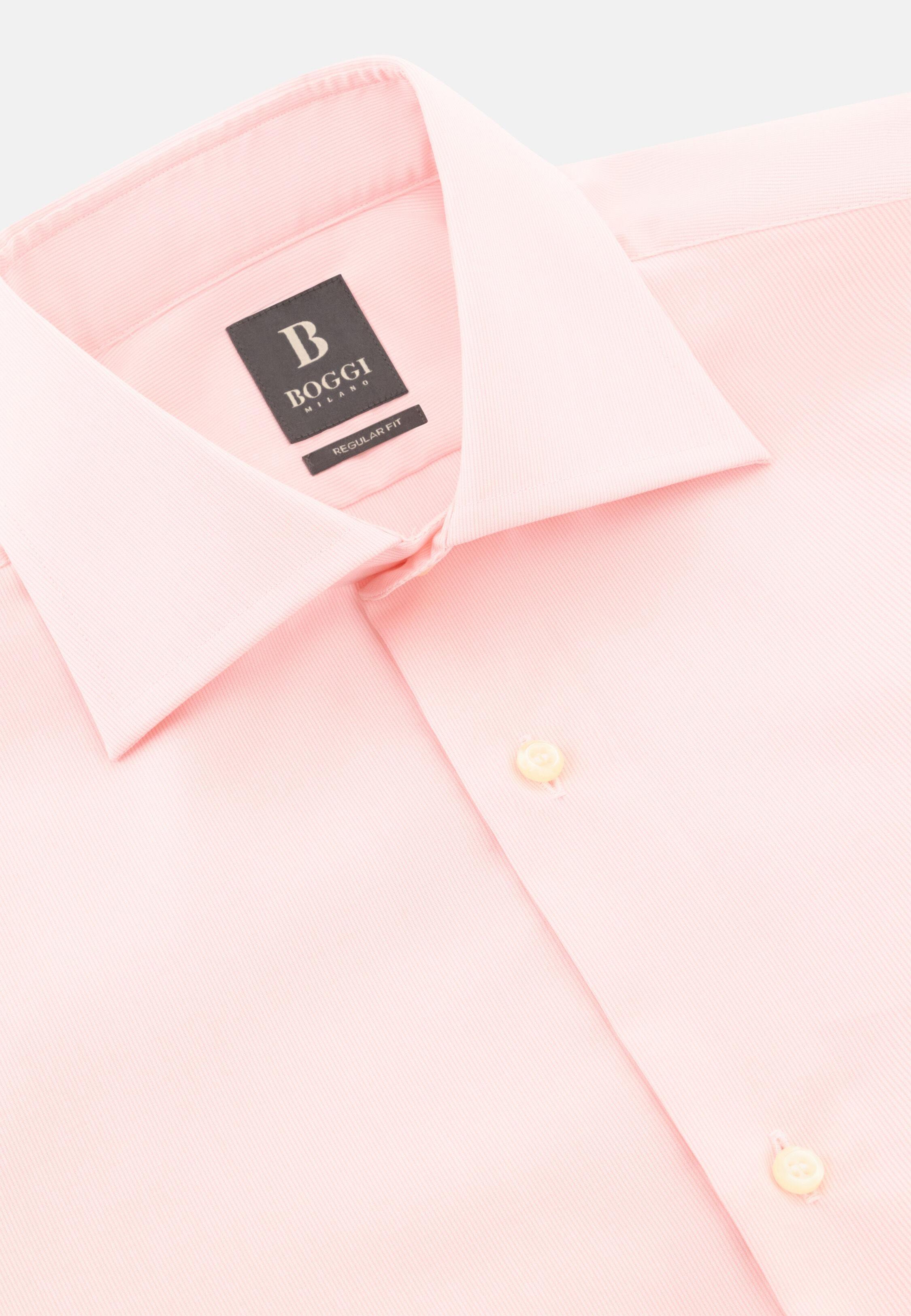 قميص قطن مخطط بقصة عادية وردي, 3901_PINK, large image number 3