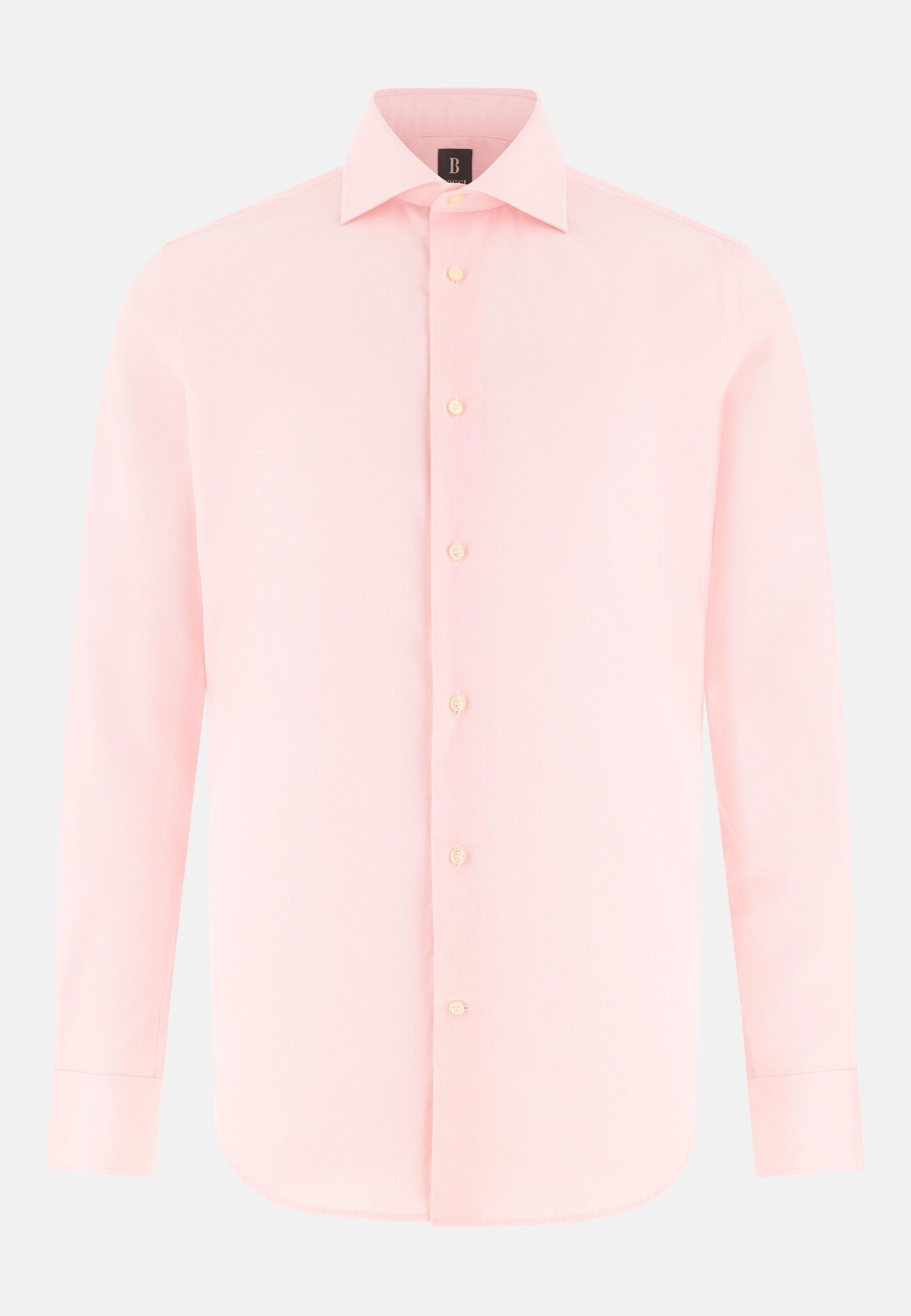 قميص قطن مخطط بقصة عادية وردي, 3901_PINK, large image number 4