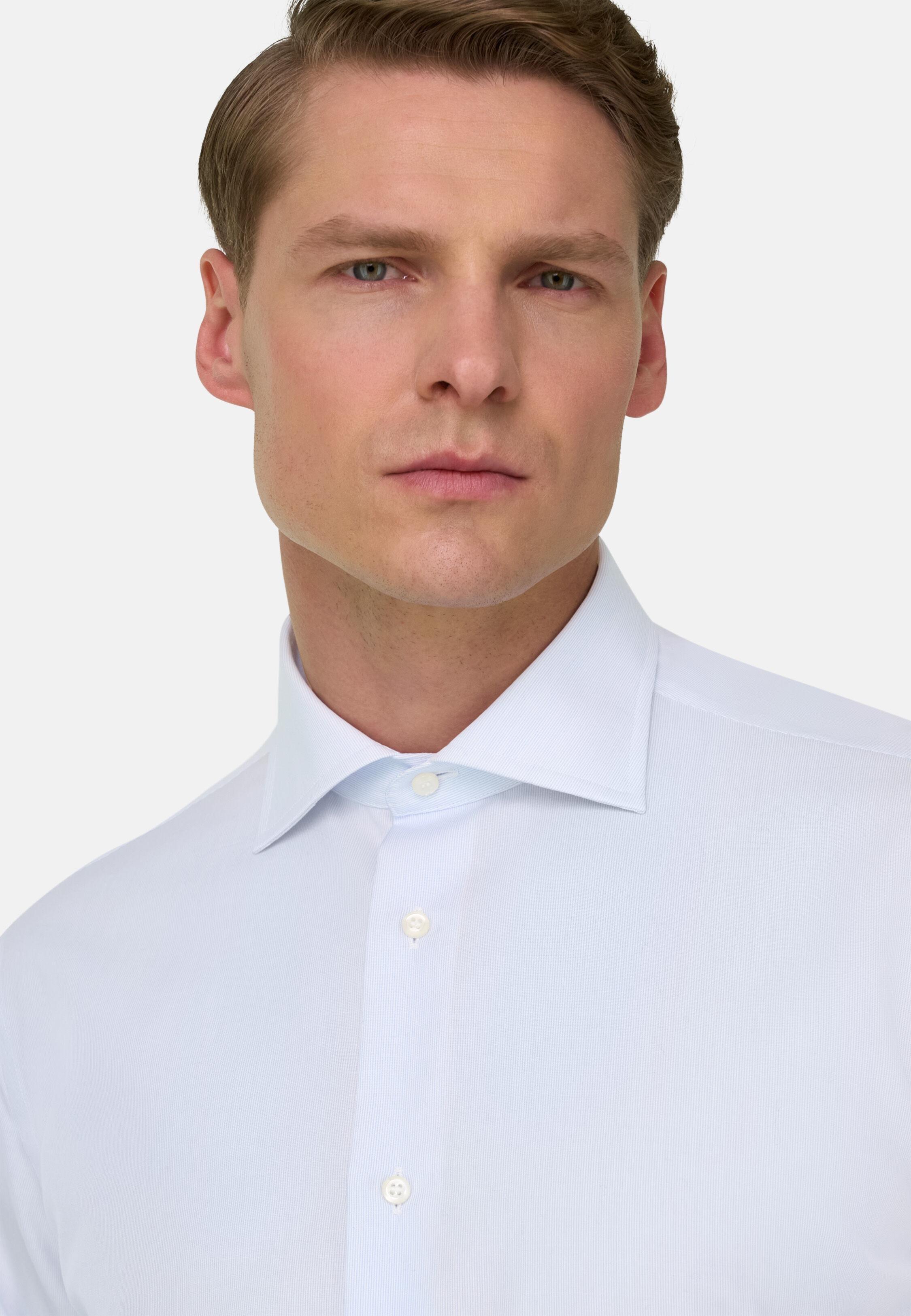 قميص قطن مخطط بقصة عادية أزرق, Light Blue, large image number 5