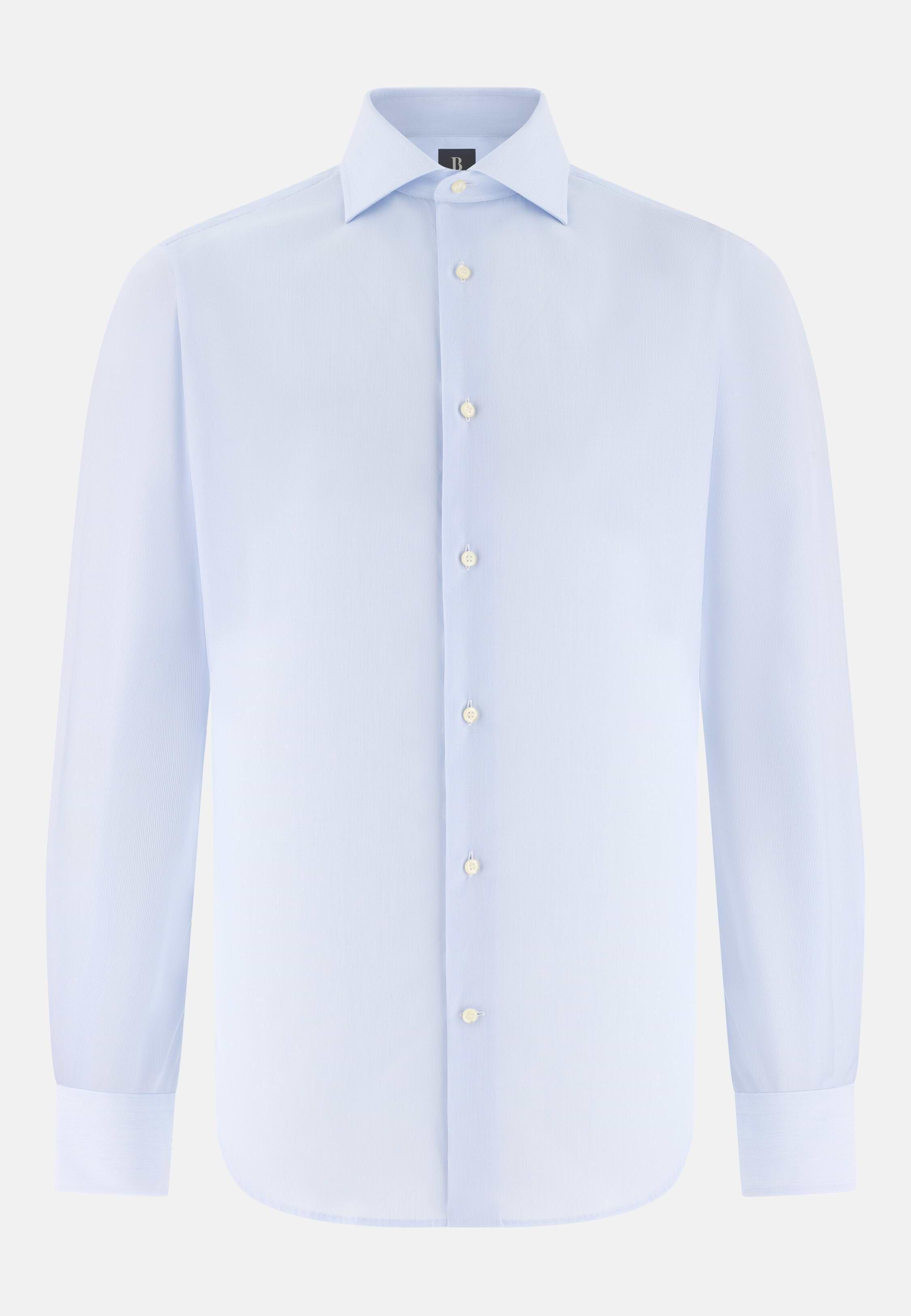 قميص قطن مخطط بقصة عادية أزرق, Light Blue, large image number 6