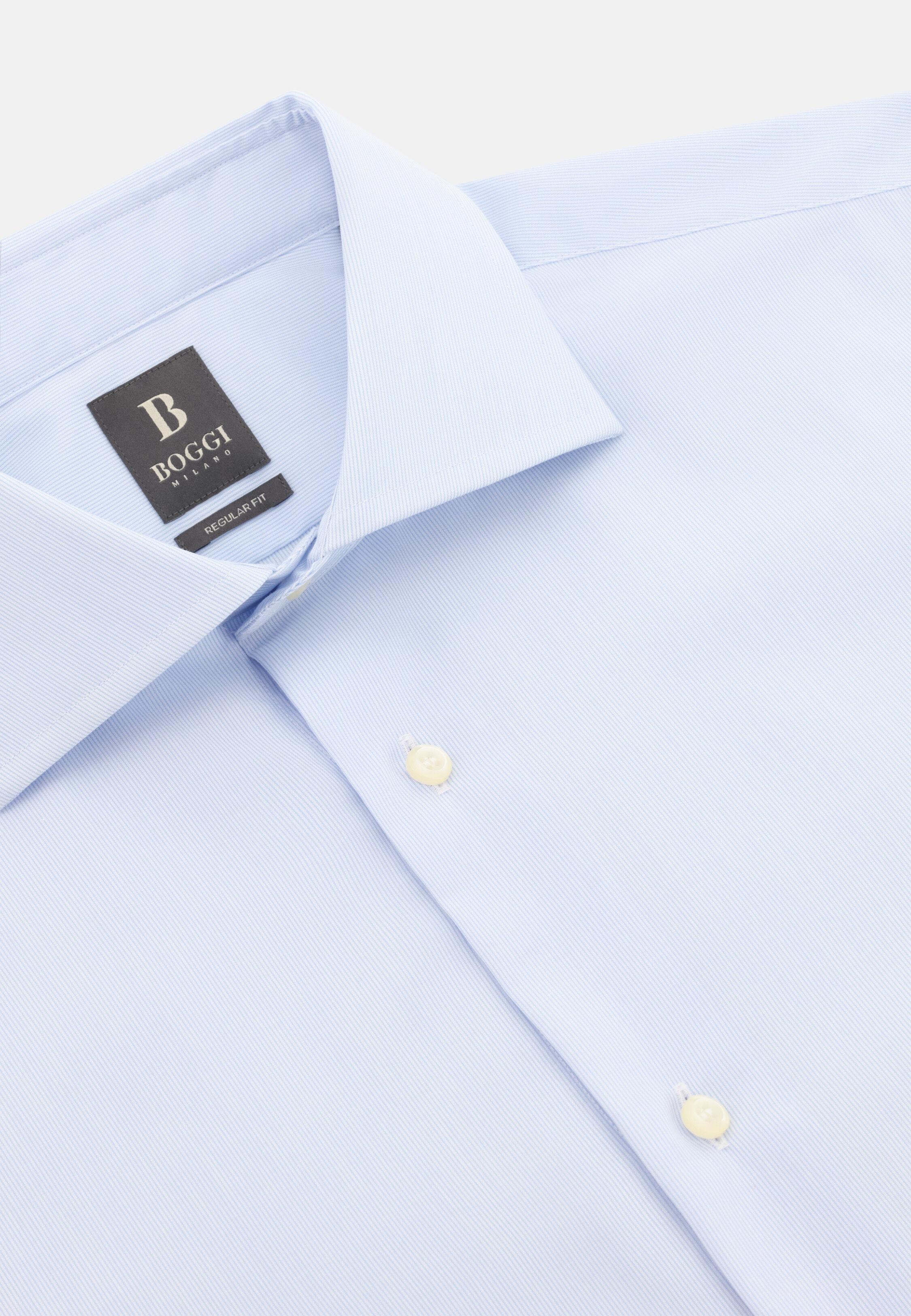 قميص قطن مخطط بقصة عادية أزرق, Light Blue, large image number 7