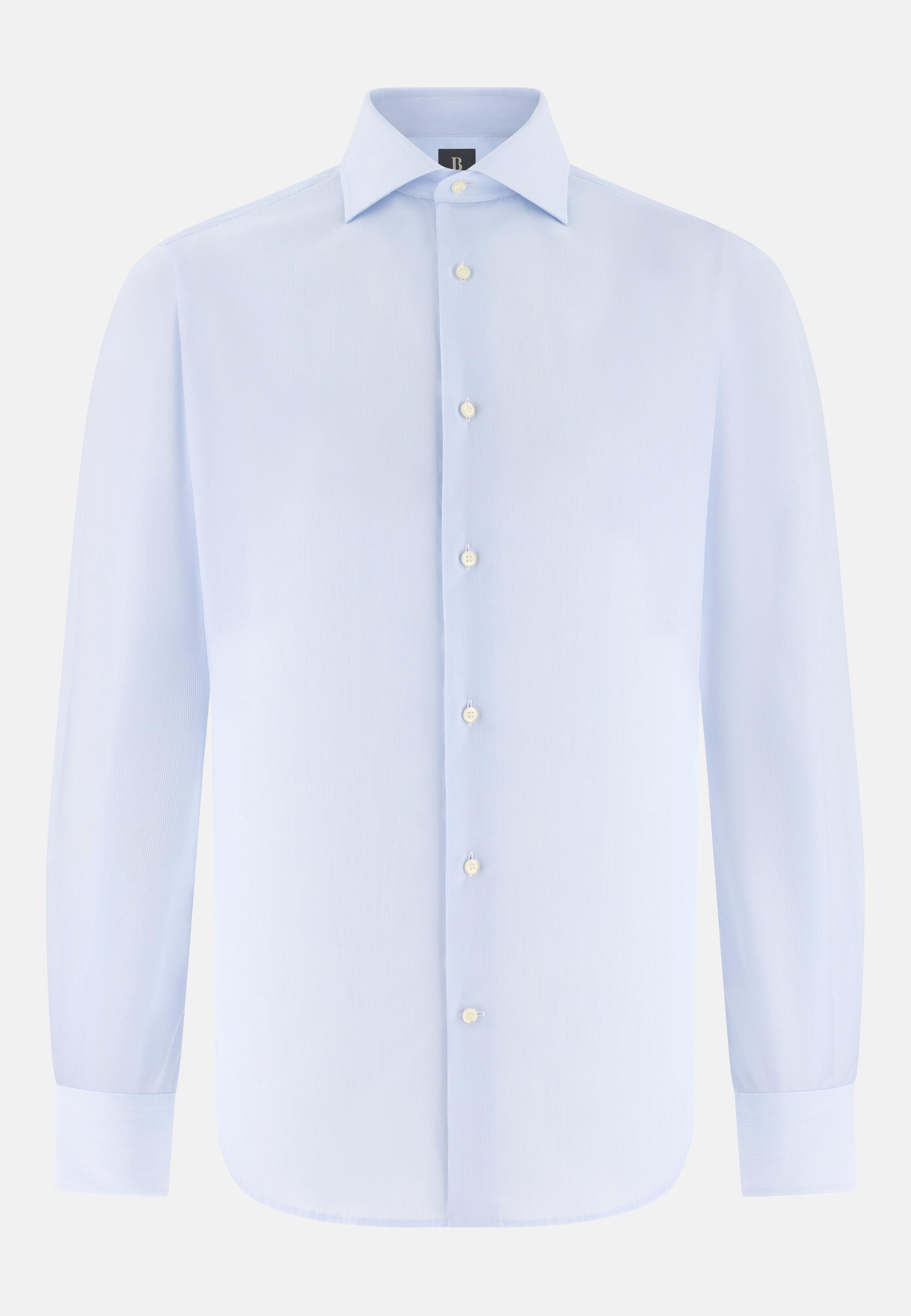 قميص قطن مخطط بقصة عادية أزرق, Light Blue, large image number 8