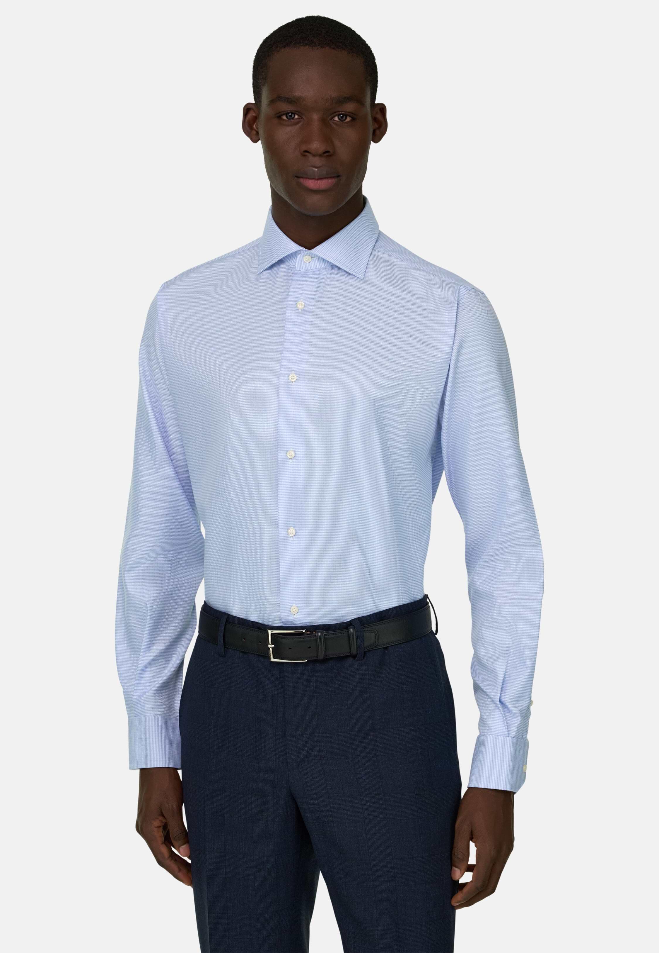 قميص قطن بقصة عادية أزرق, Light Blue, large image number 0
