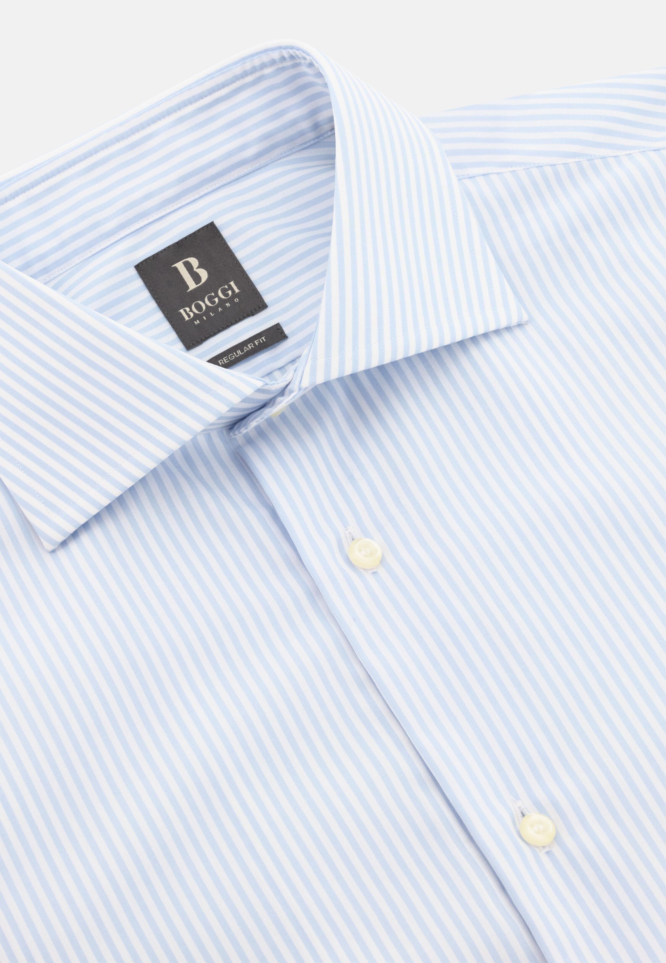 Regular Fit Striped Cotton Shirt Light Blue, Light Blue, large image number 7