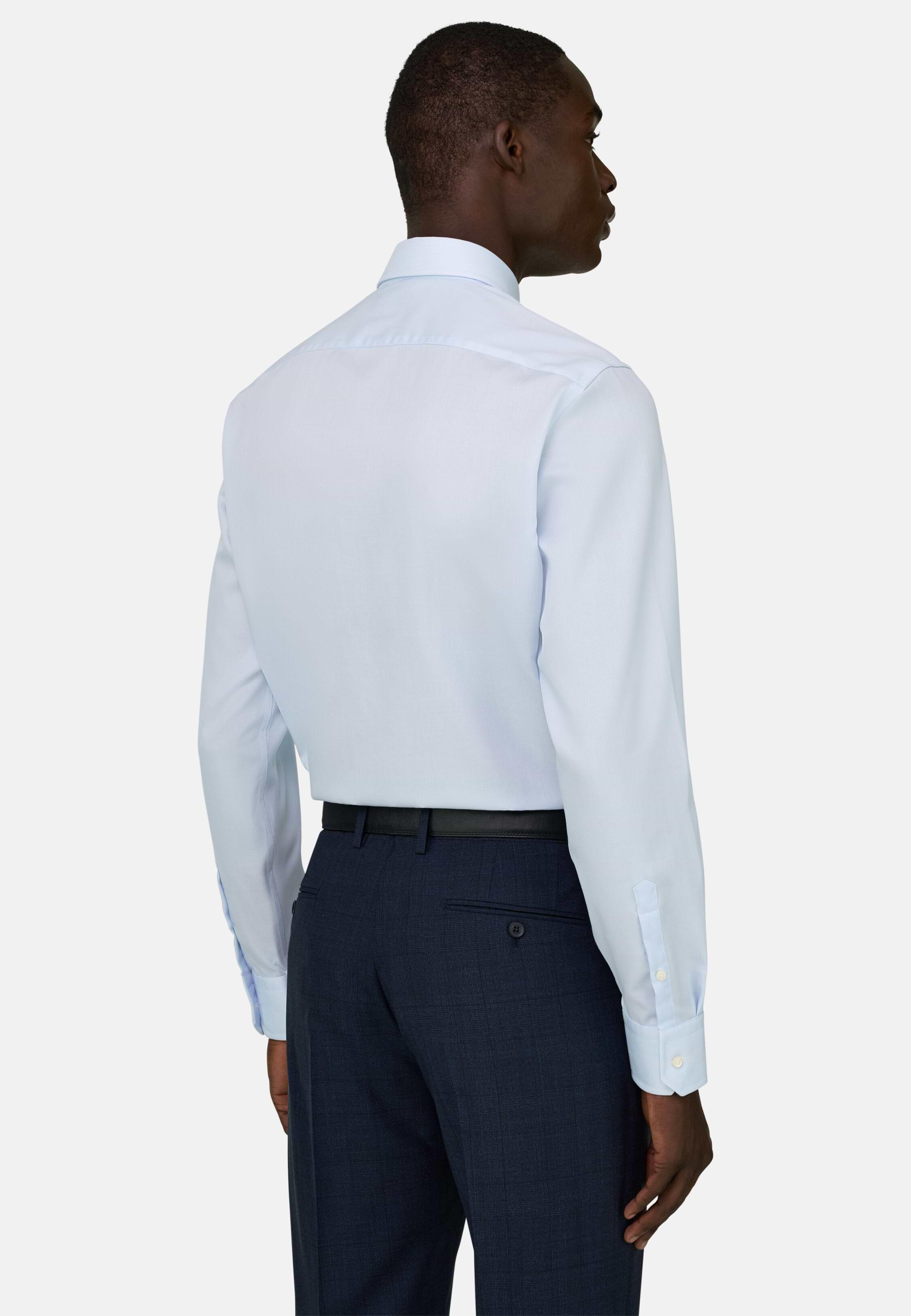 Slim Fit Cotton Shirt Light Blue, 3901_LTBL, medium