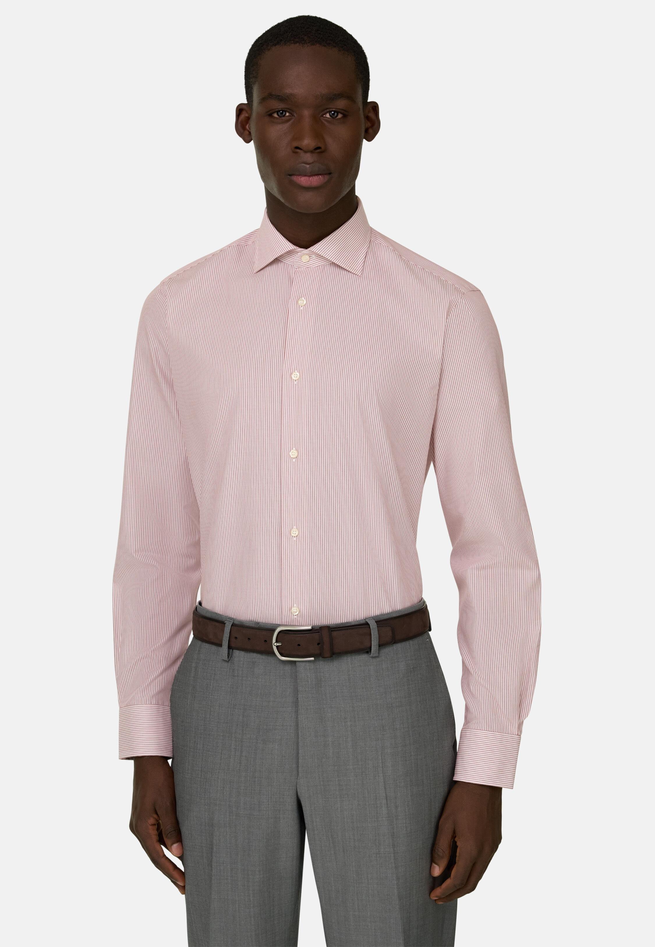 Burg Regular Fit Striped Cotton Shirt, 3901_BURG, medium