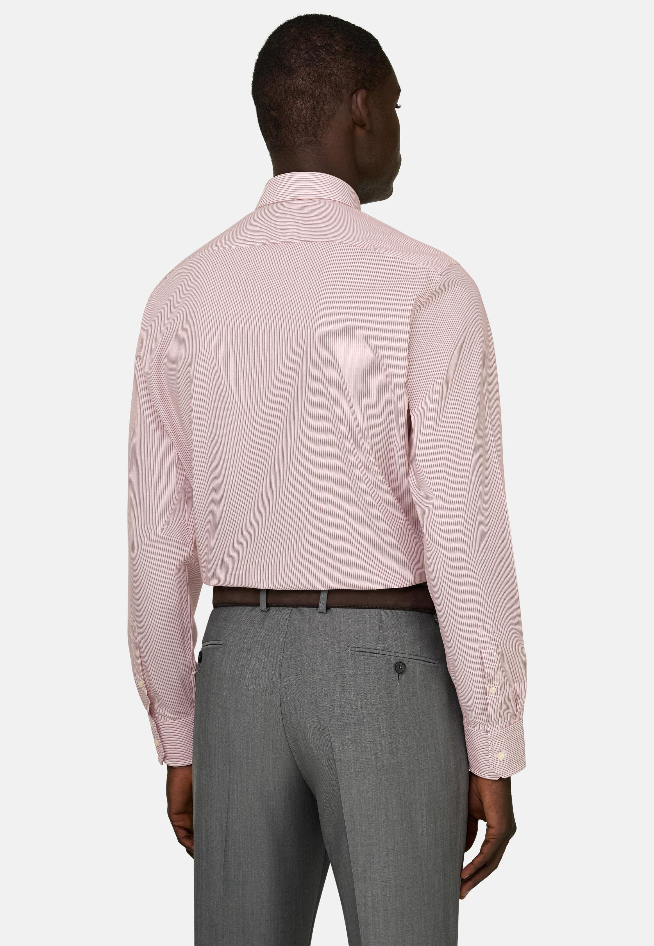 Burg Regular Fit Striped Cotton Shirt, 3901_BURG, large image number 1