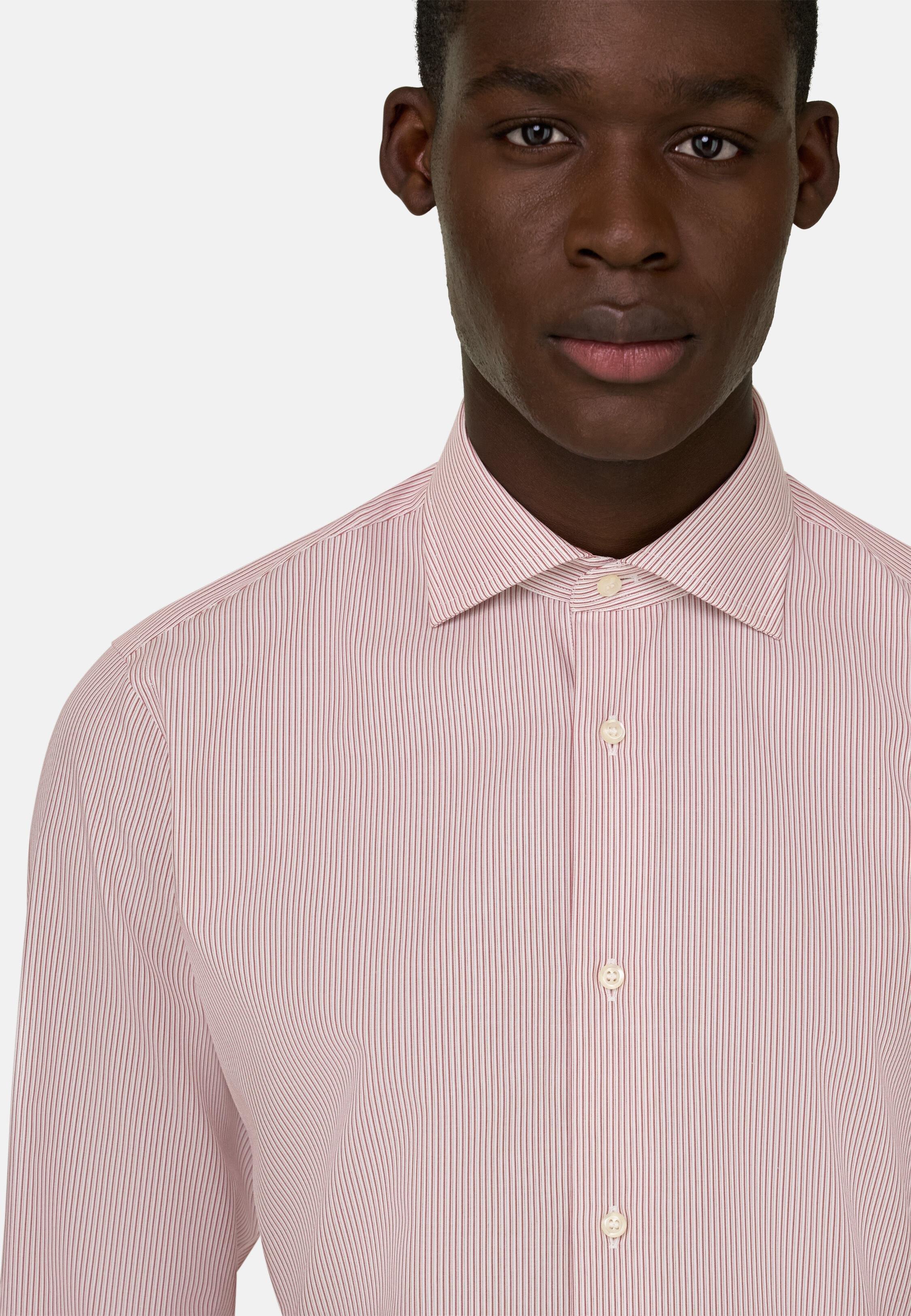Burg Regular Fit Striped Cotton Shirt, 3901_BURG, medium