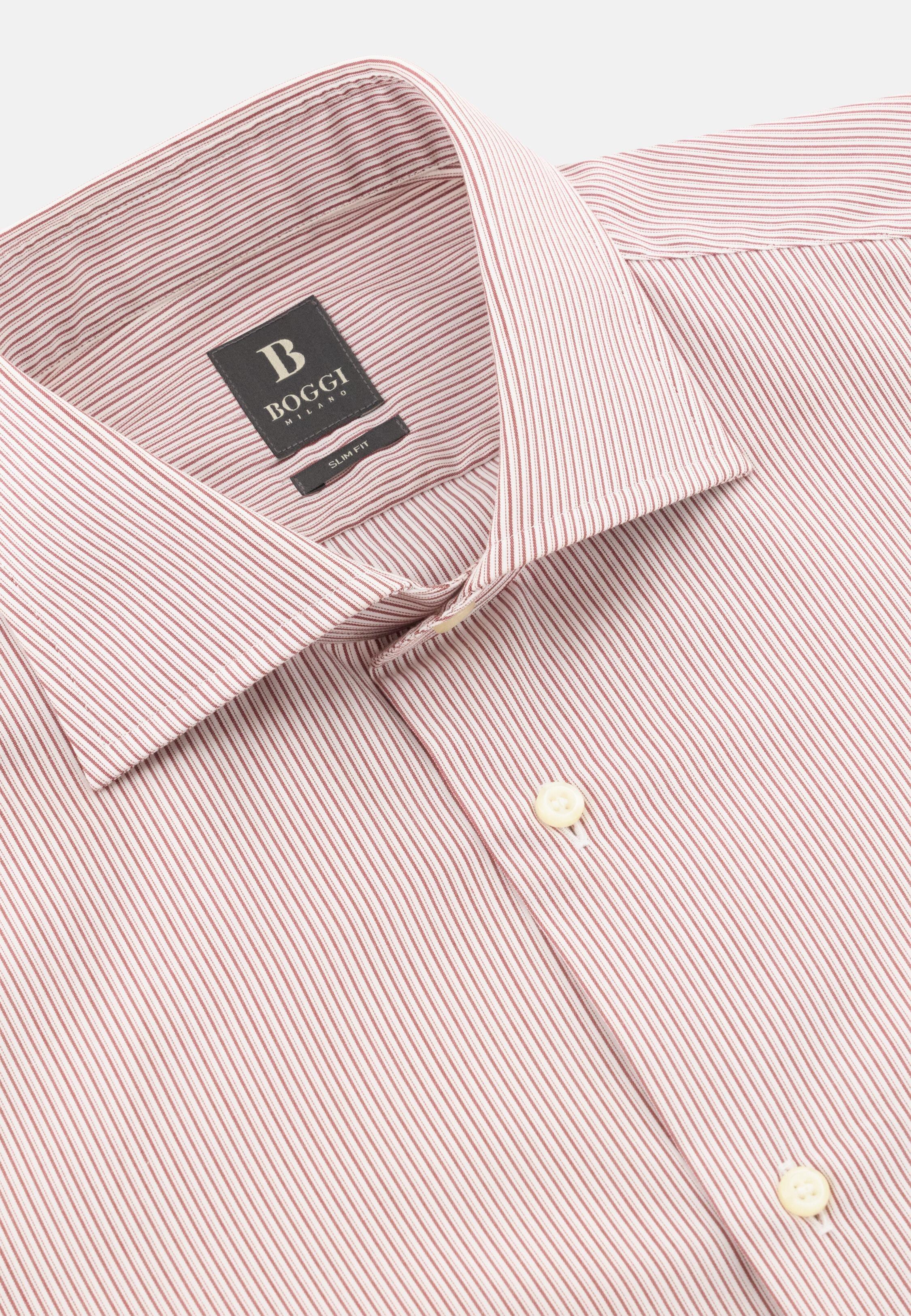 Burg Regular Fit Striped Cotton Shirt, 3901_BURG, large image number 3