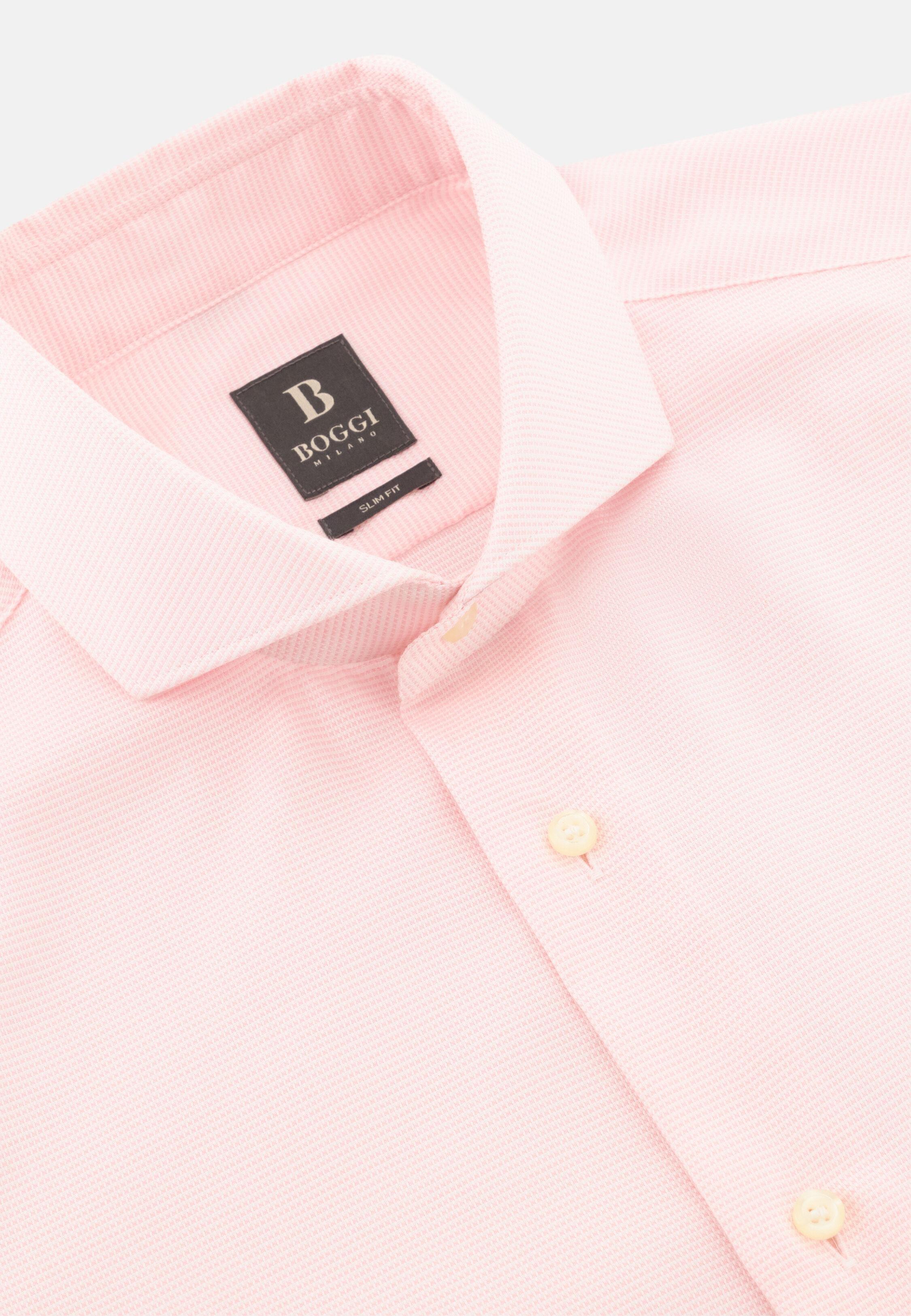 Pink Slim Fit Cotton Shirt, 3901_PINK, large image number 3
