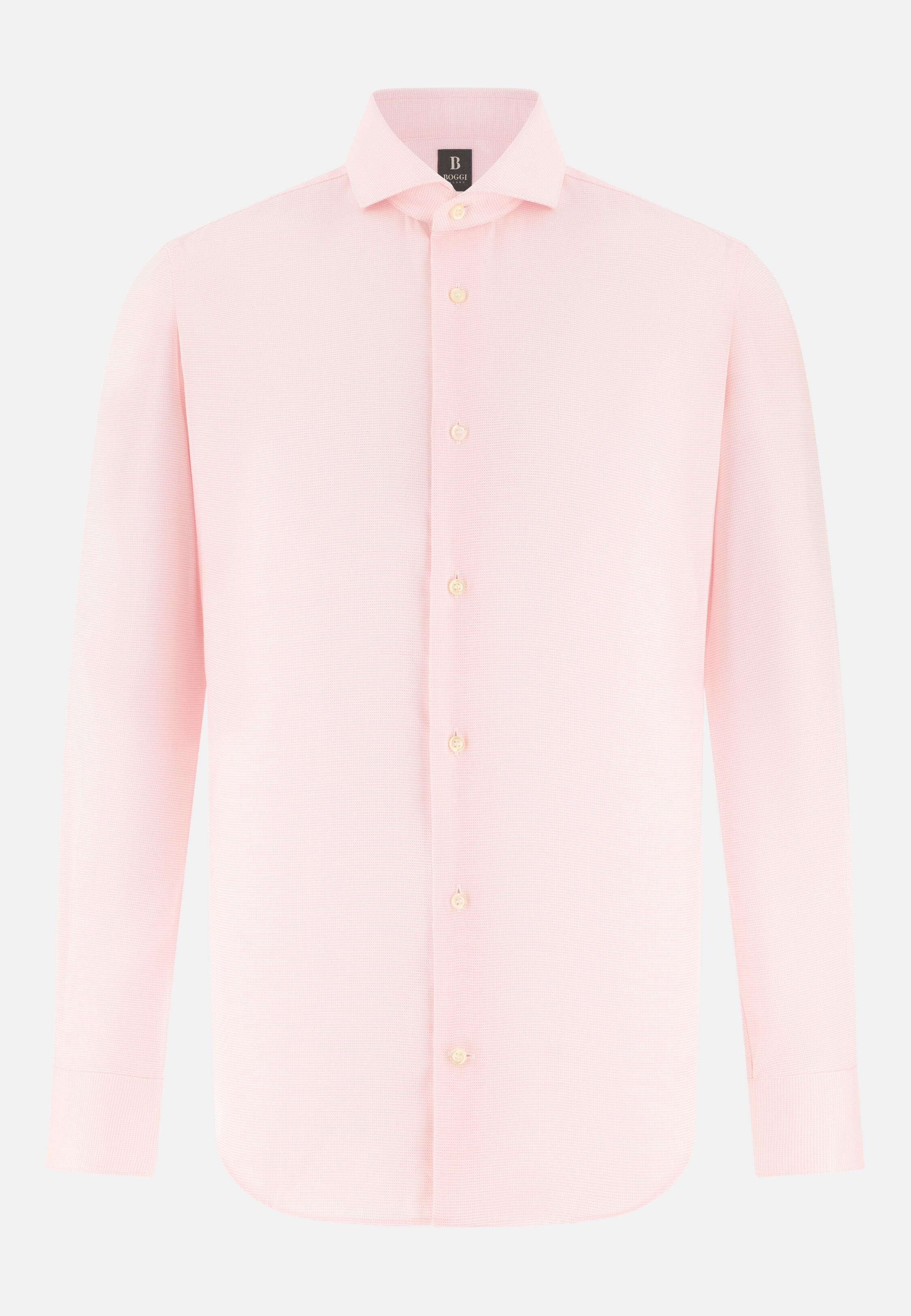 Pink Slim Fit Cotton Shirt, 3901_PINK, large image number 4
