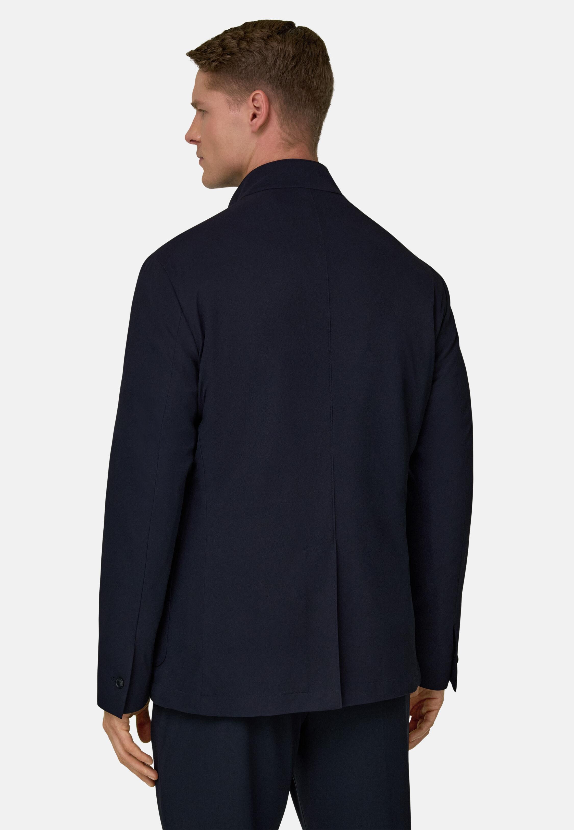 جاكيت نايلون مطاطي بي تك أزرق, Navy blue, medium