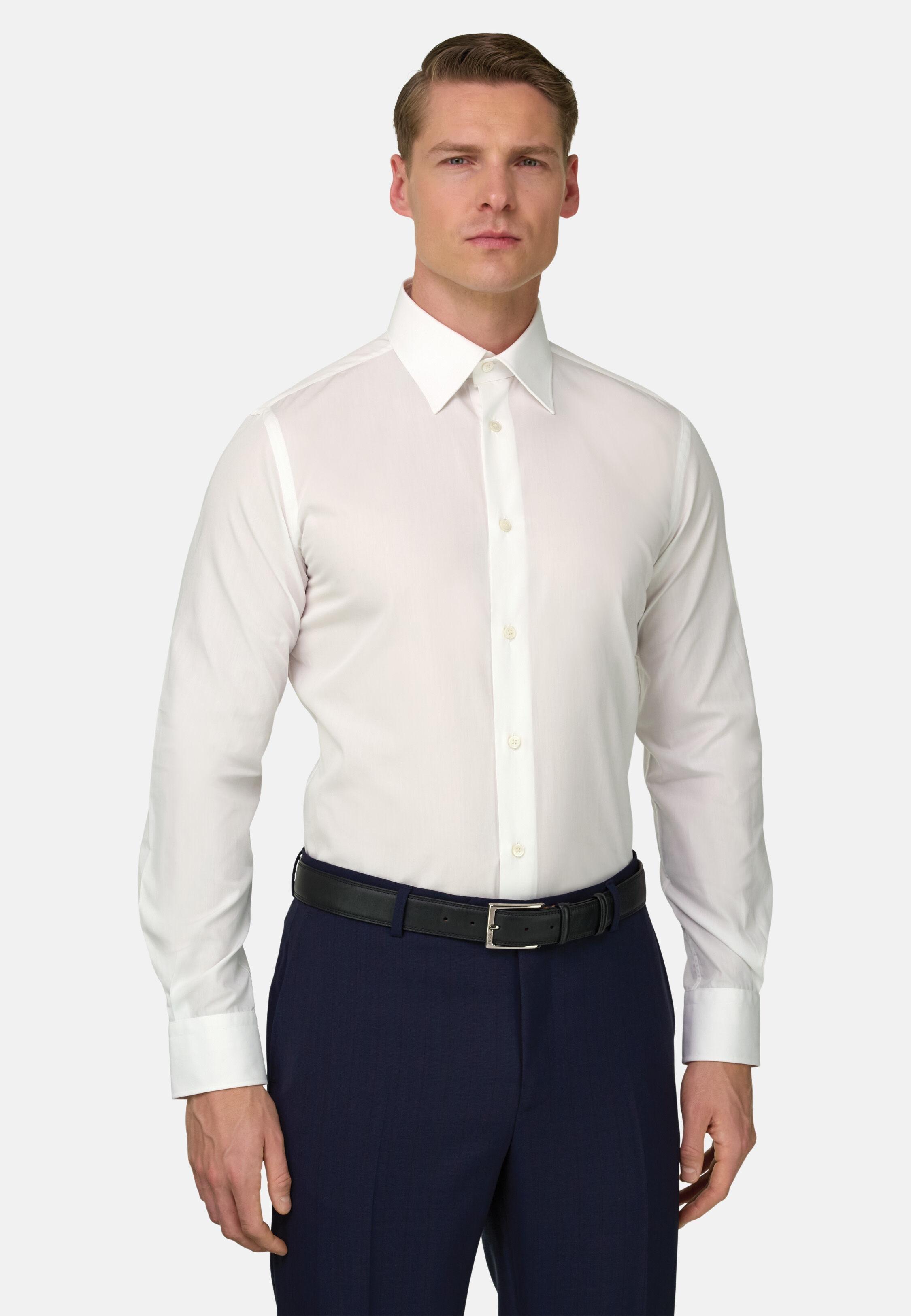 Regular Fit Cotton Poplin Shirt White, White, medium