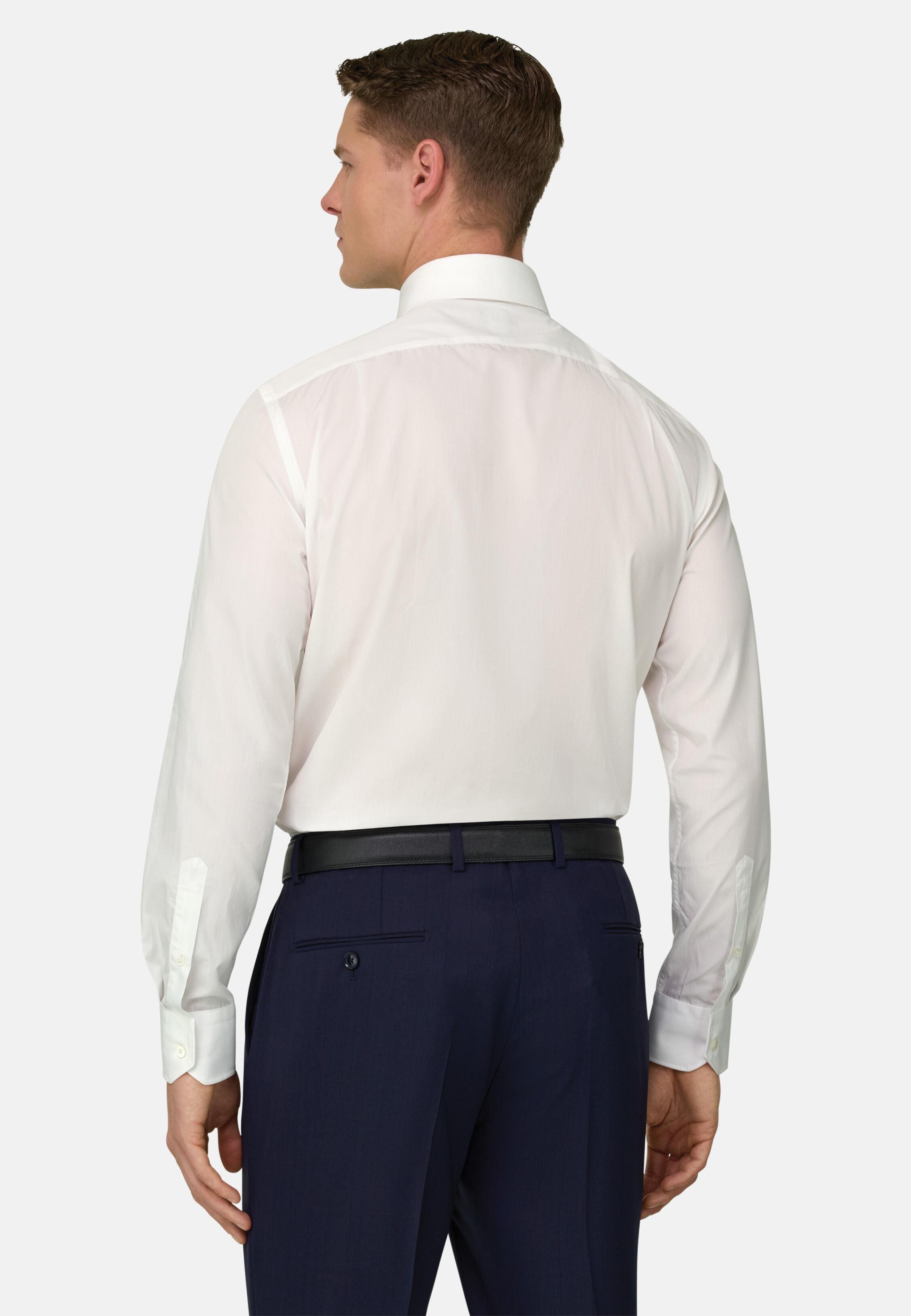 Regular Fit Cotton Poplin Shirt White, White, medium