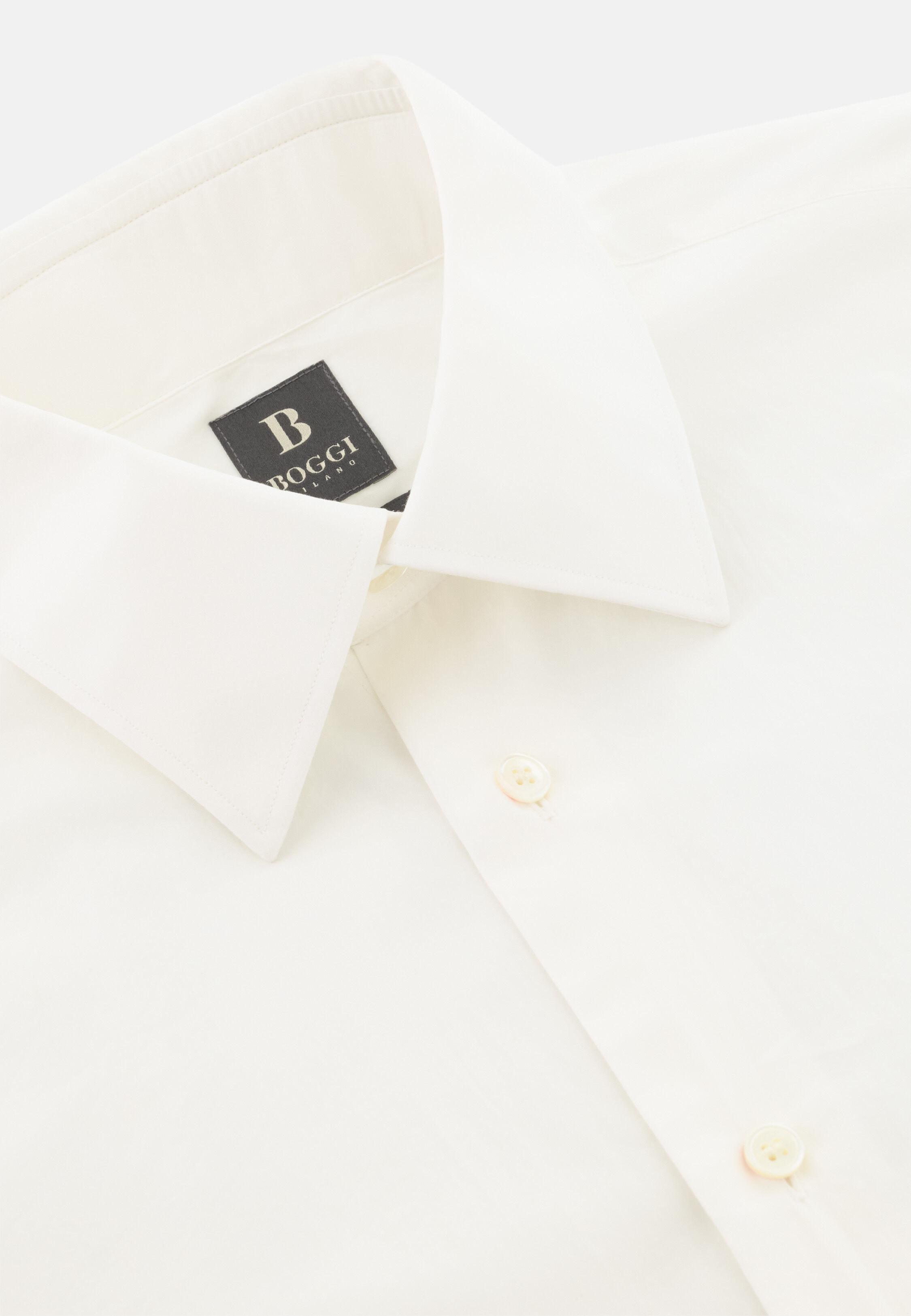 Regular Fit Cotton Poplin Shirt White, White, large image number 3