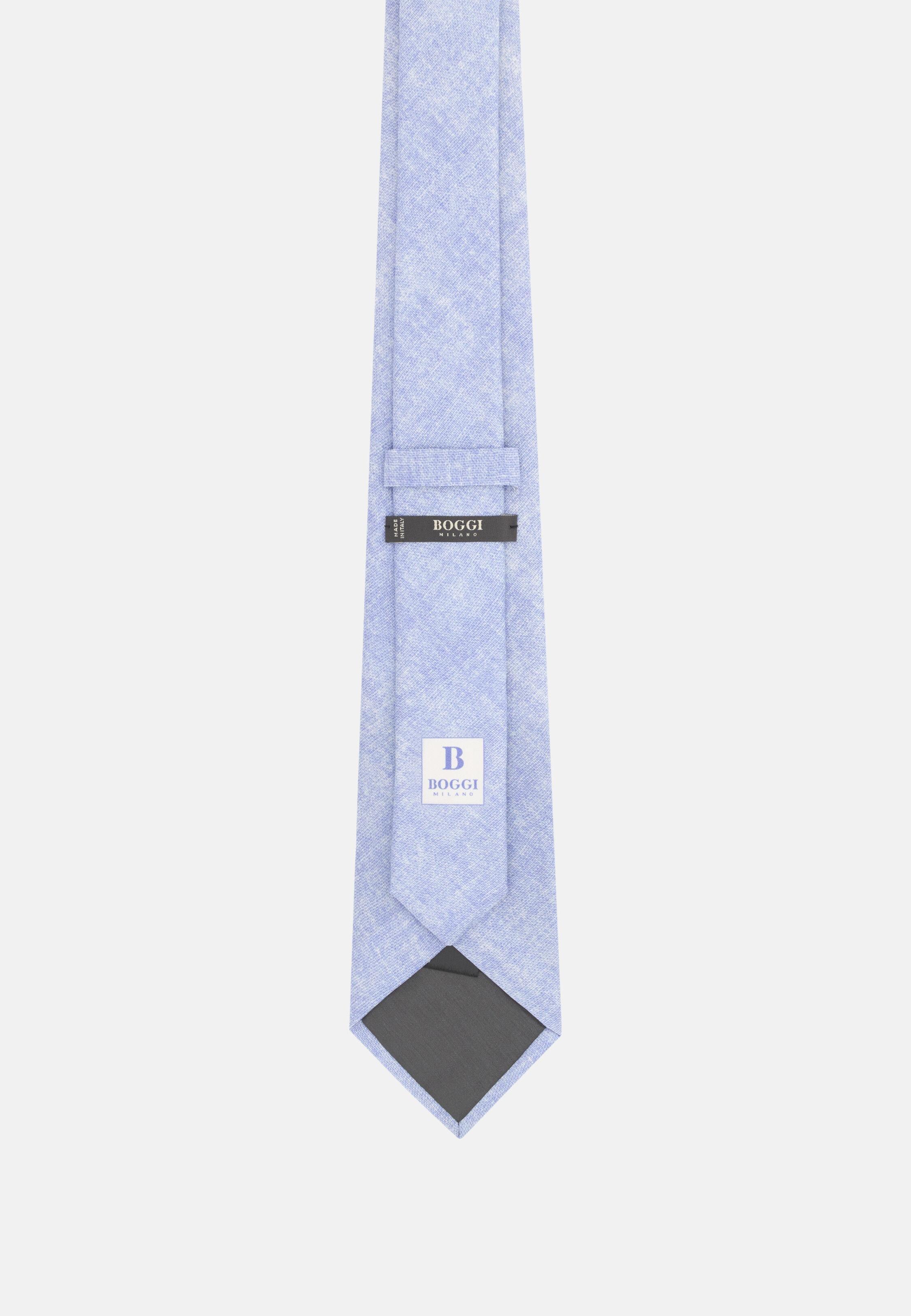 Melange Effect Silk Tie Blue, 3901_LTBL, medium