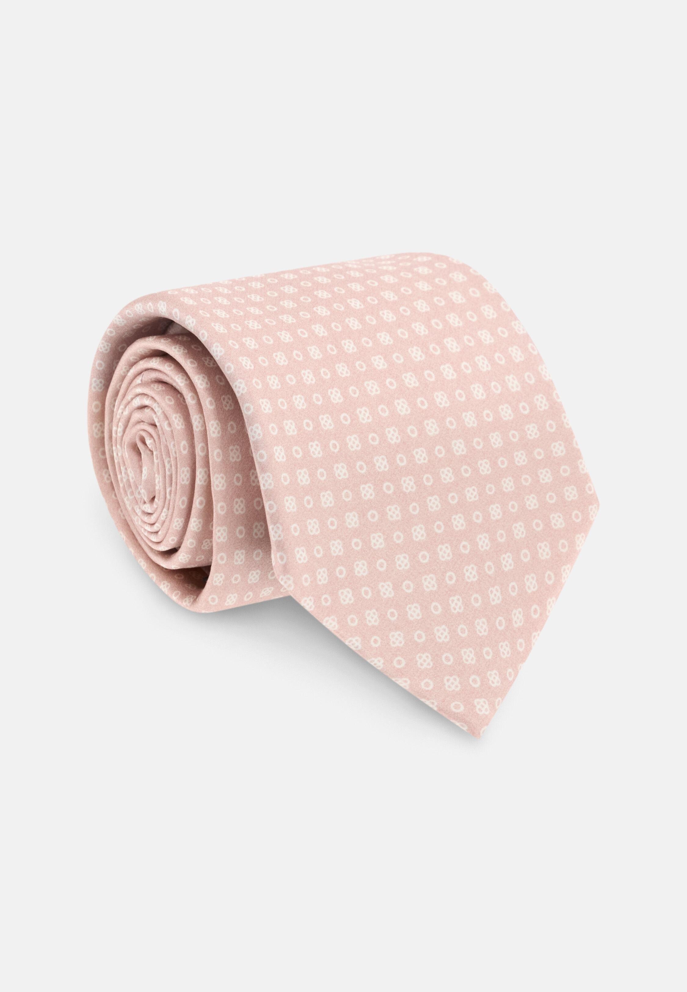 Micro Patterned Formal Silk Tie Pink, 3901_PINK, medium