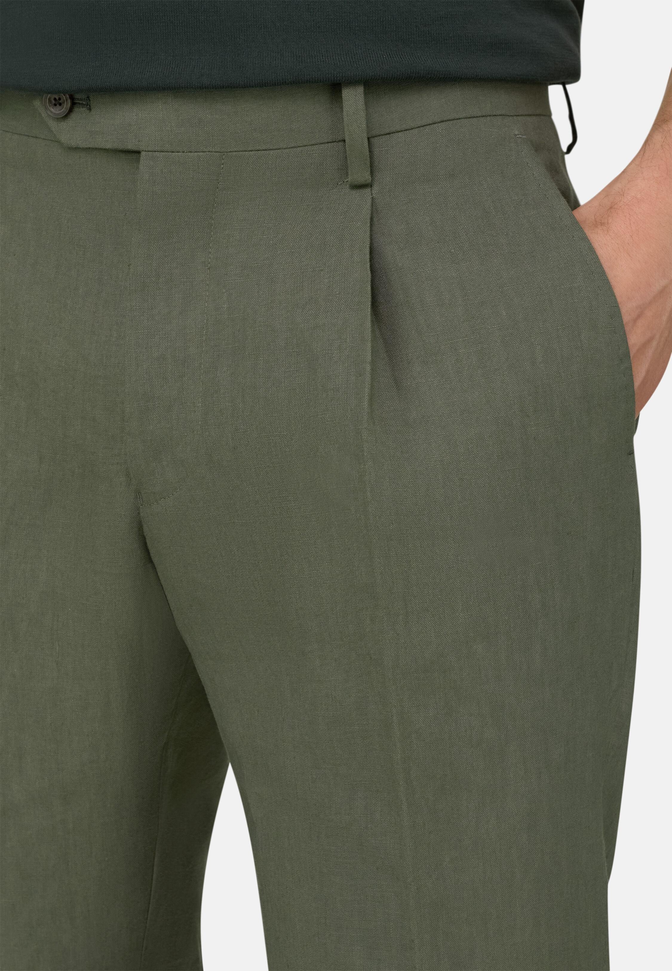 بنطال كتان أخضر, Green, large image number 3