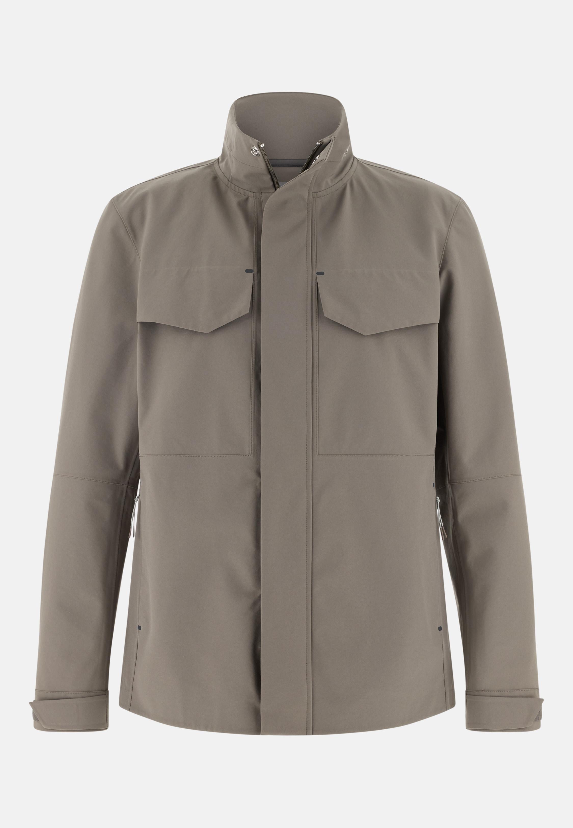 Field Jacket In Technical Fabric Brown, Mud, large image number 3