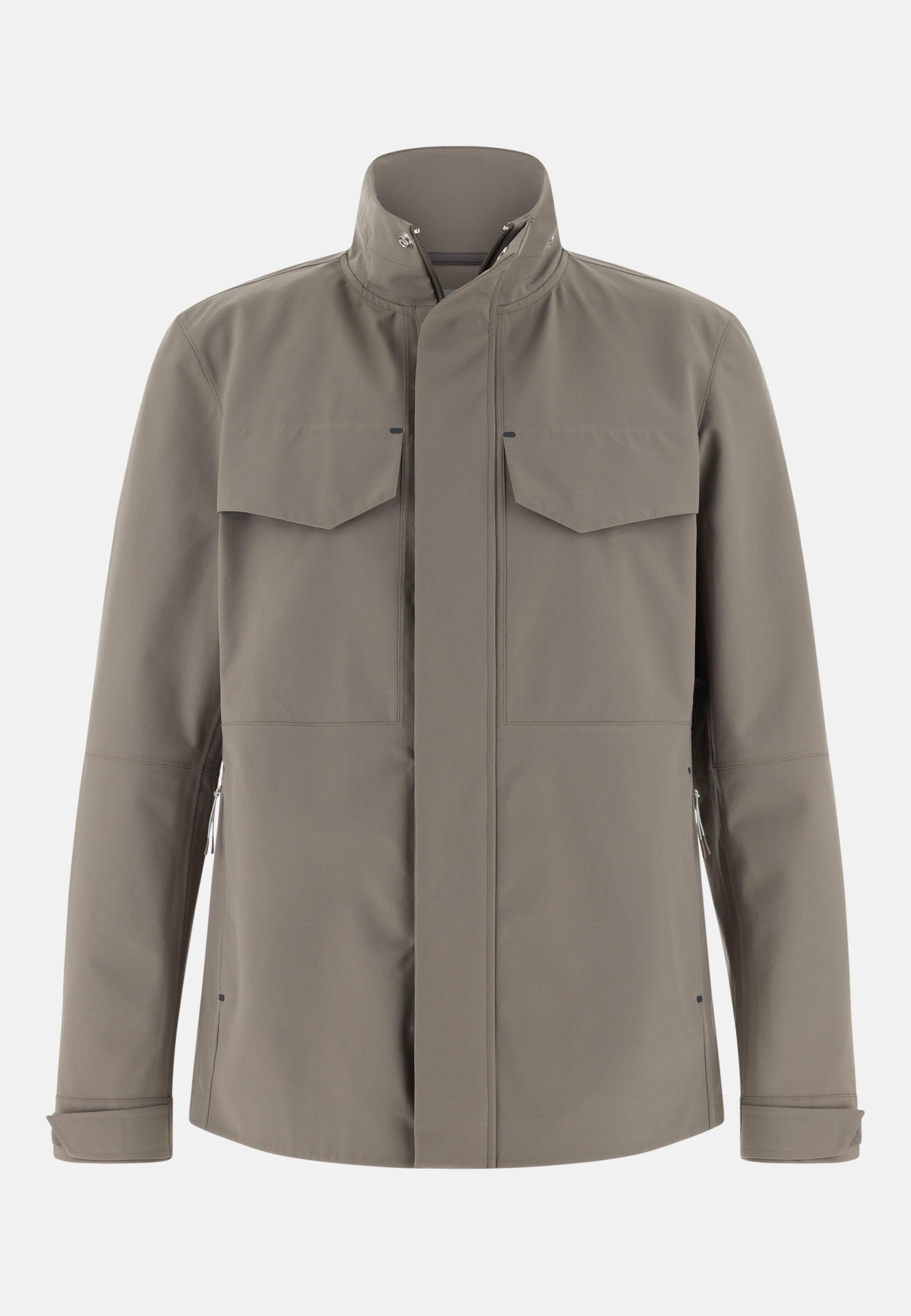 Field Jacket In Technical Fabric Brown, Mud, large image number 3