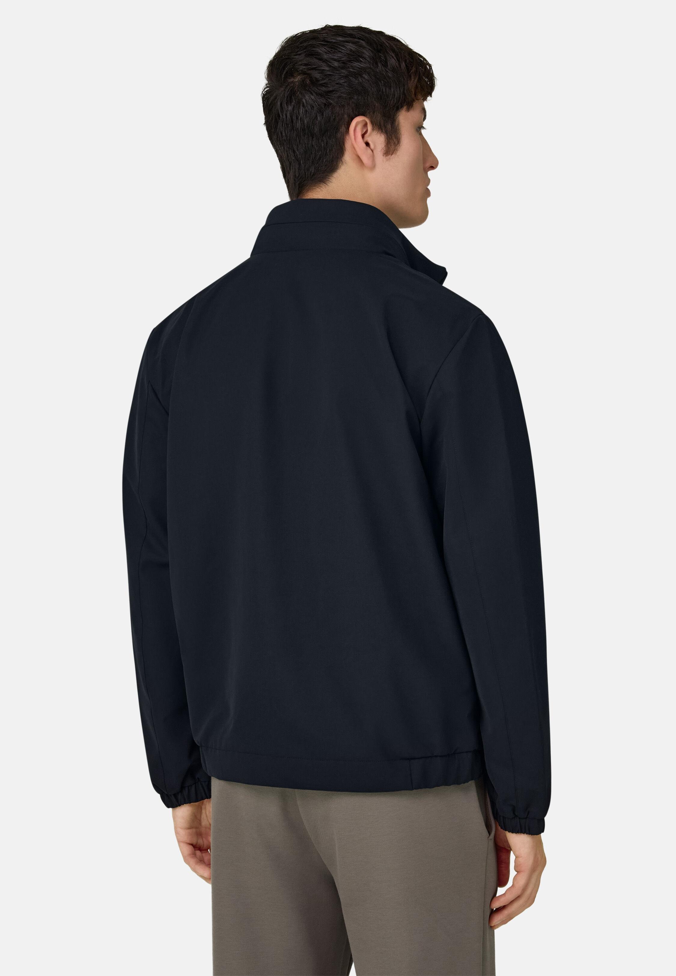 جاكيت بومبر من قماش تقني أزرق, Navy blue, medium
