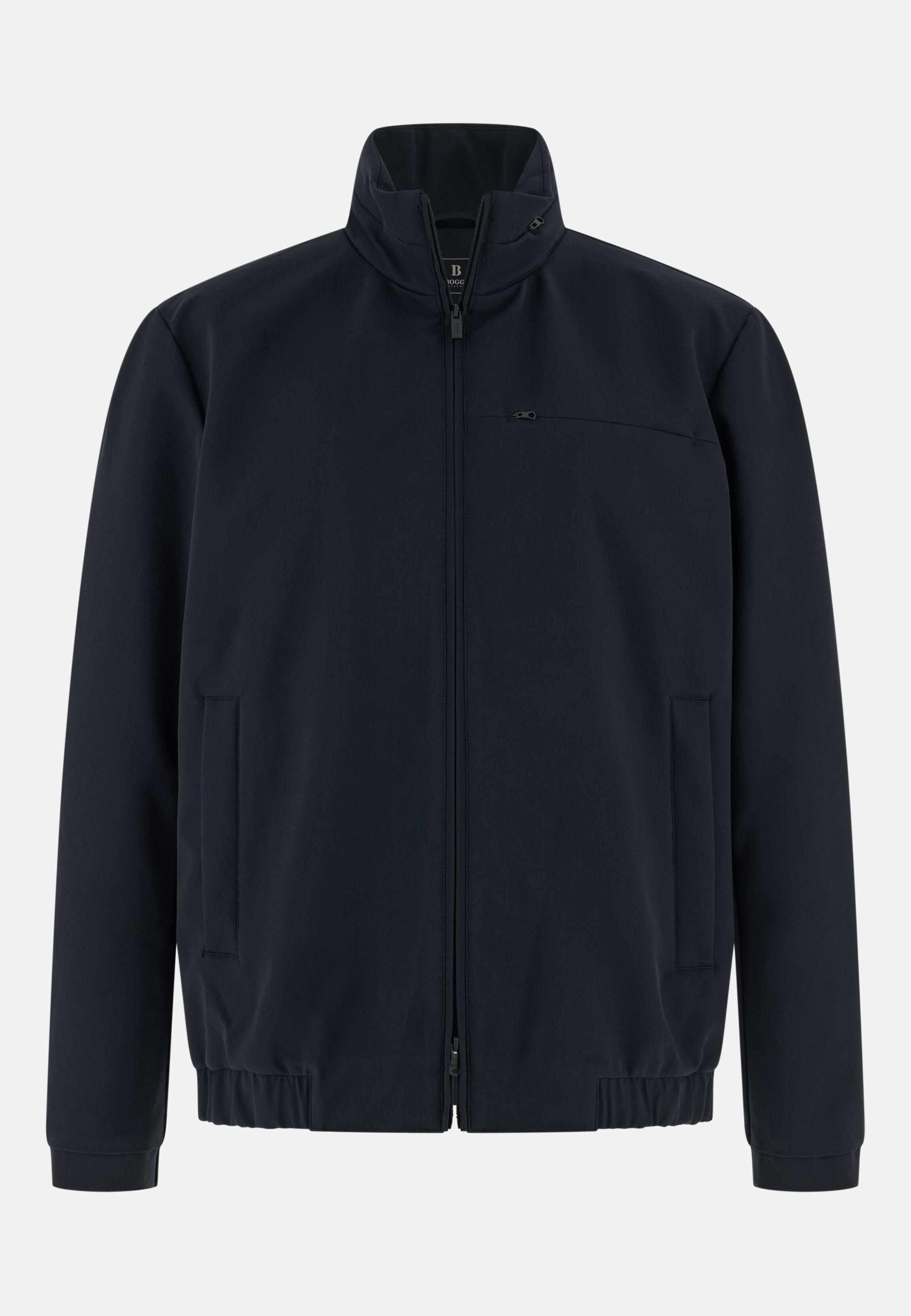 جاكيت بومبر من قماش تقني أزرق, Navy blue, large image number 3