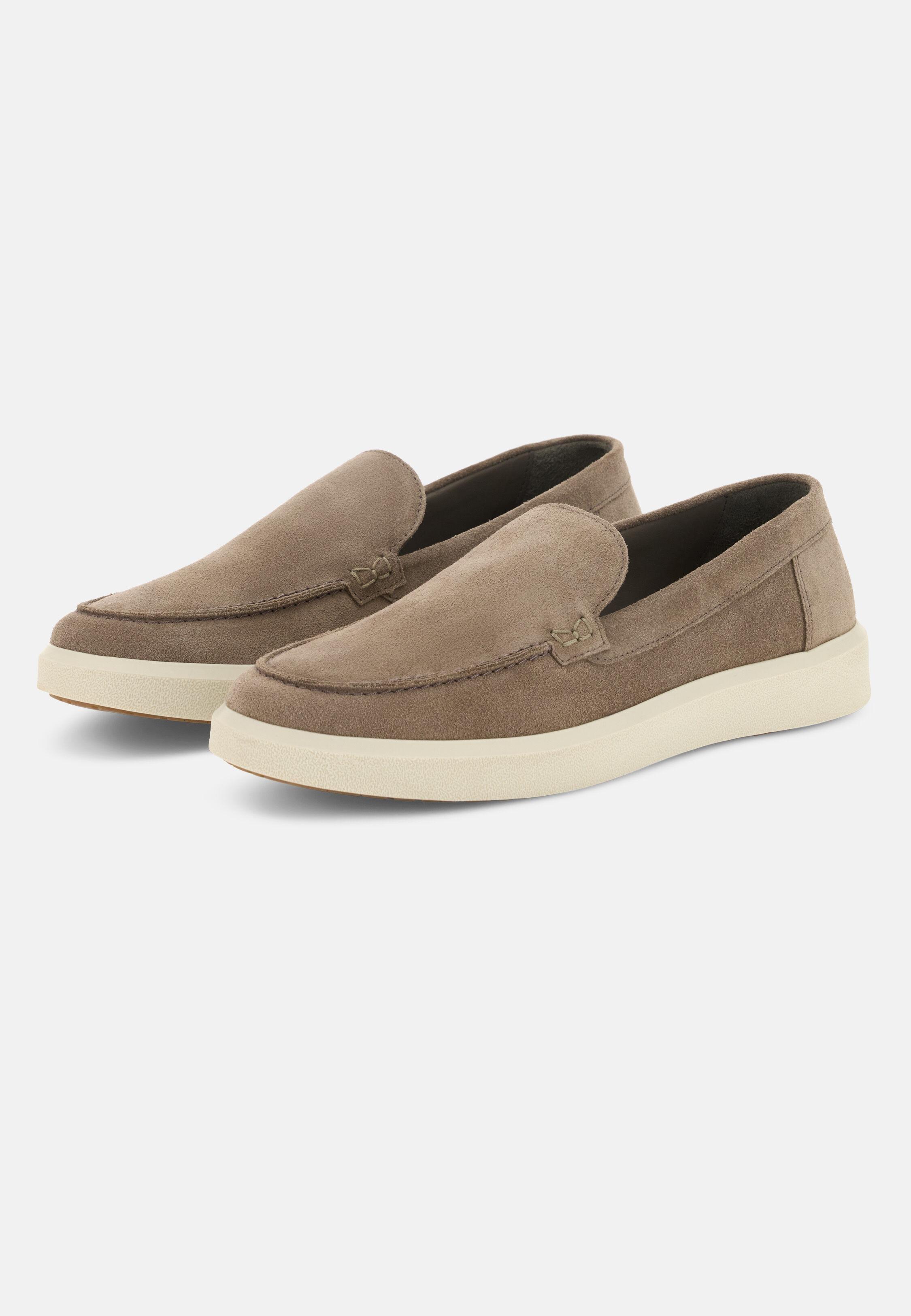 Stratus Loafers In Suede Leather Beige, 3901_BEIG, large image number 1