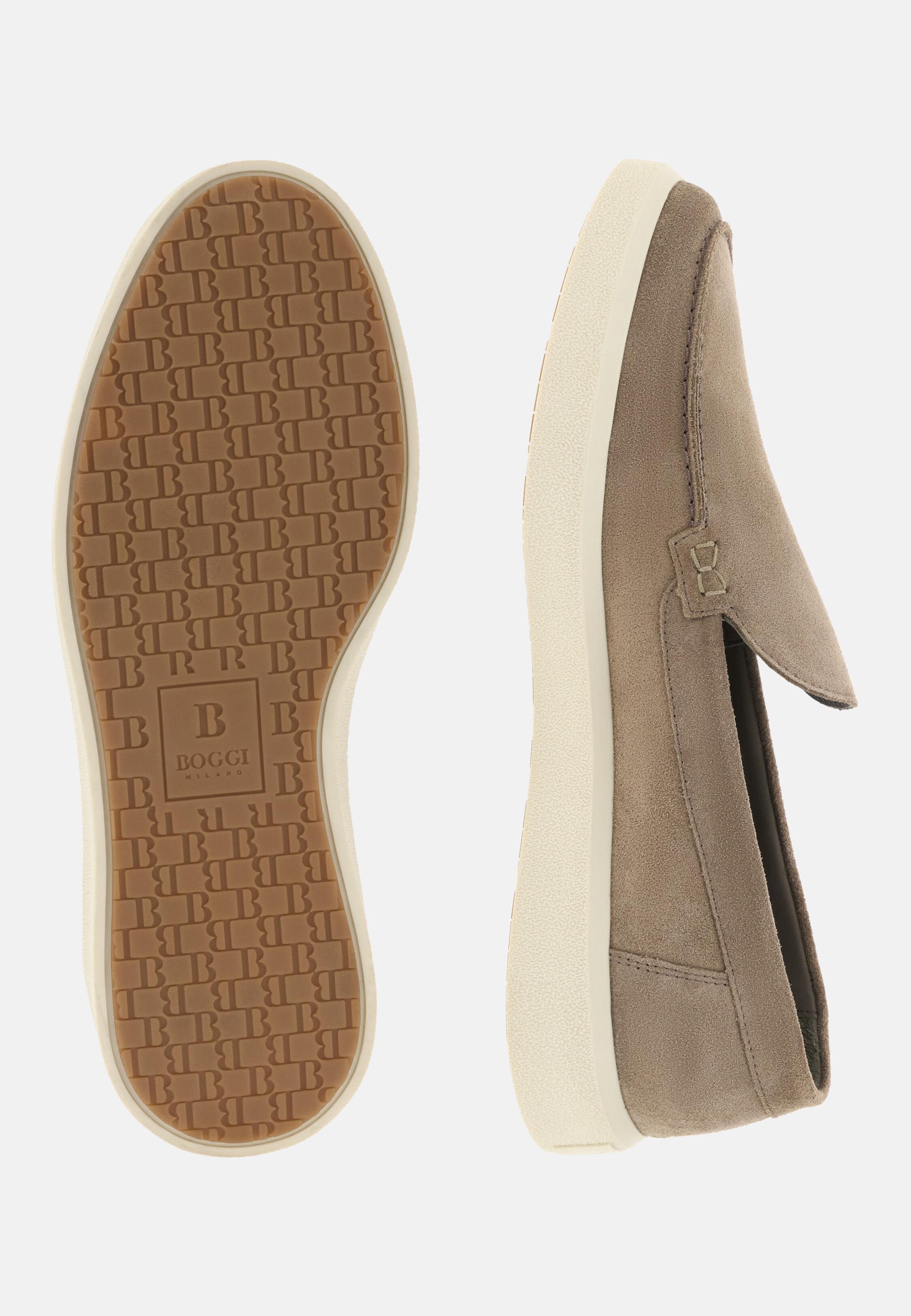 Stratus Loafers In Suede Leather Beige, 3901_BEIG, medium