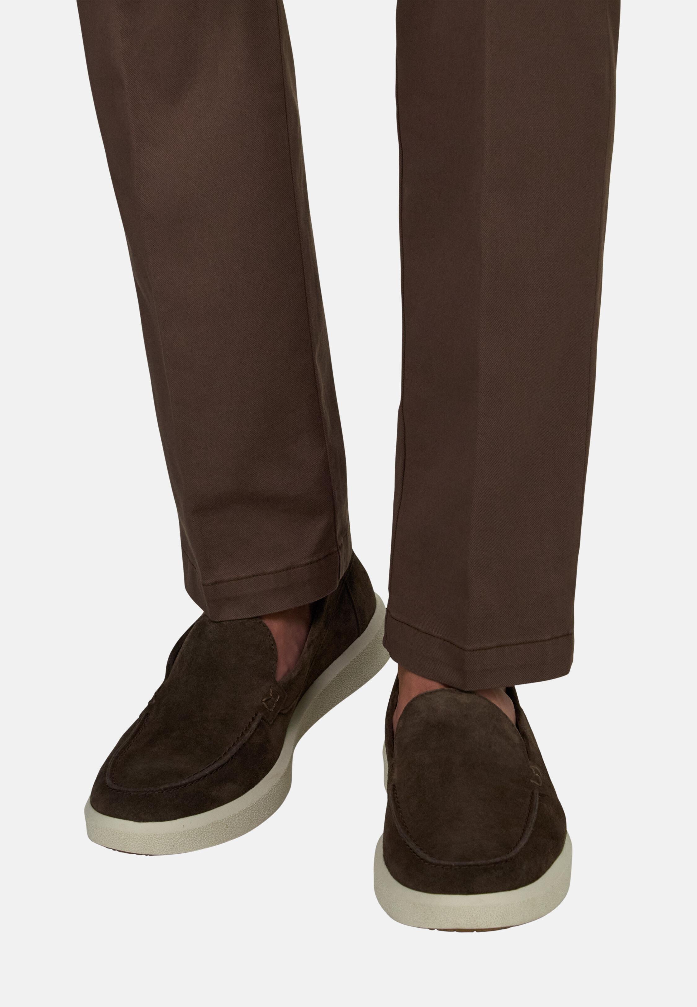Stratus Loafers in Suede Leather Dark brown, 3901_DKBR, medium
