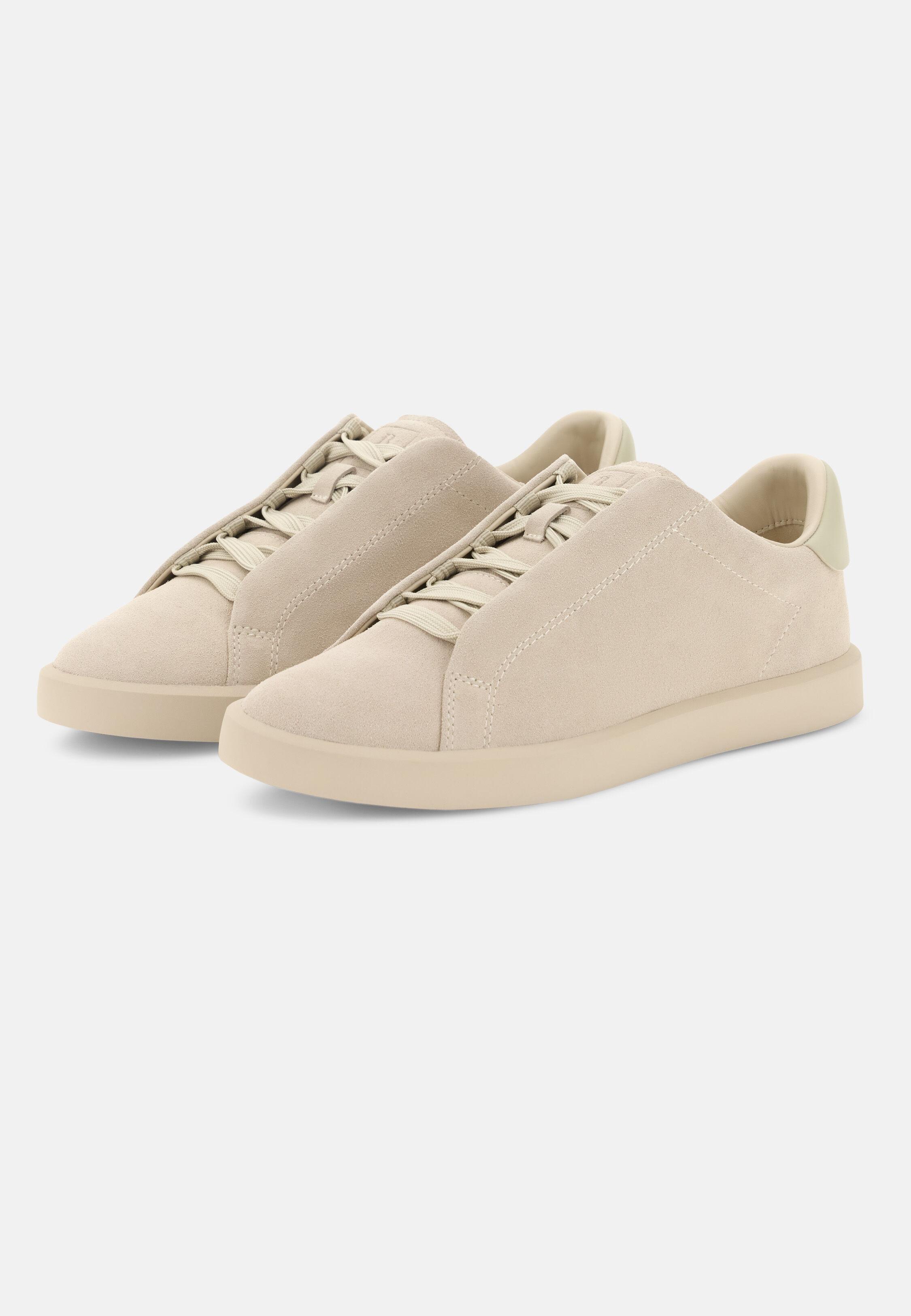 Essence Trainers In Suede Leather Beige, 3901_SAND, large image number 1
