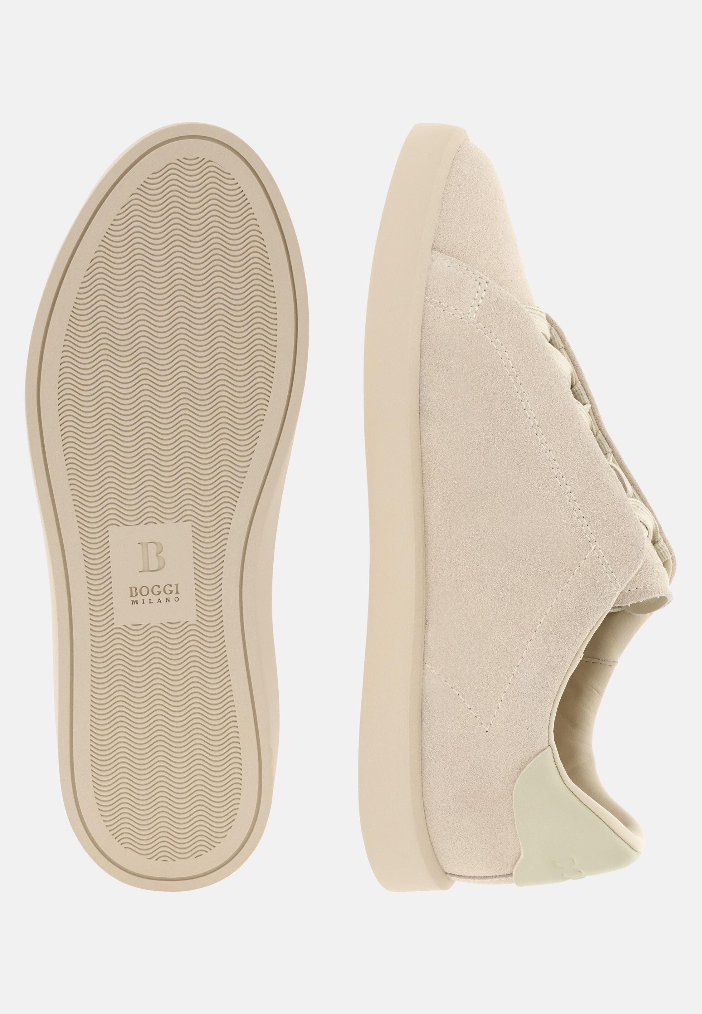 Essence Trainers in Suede Leather Beige, Sand, medium