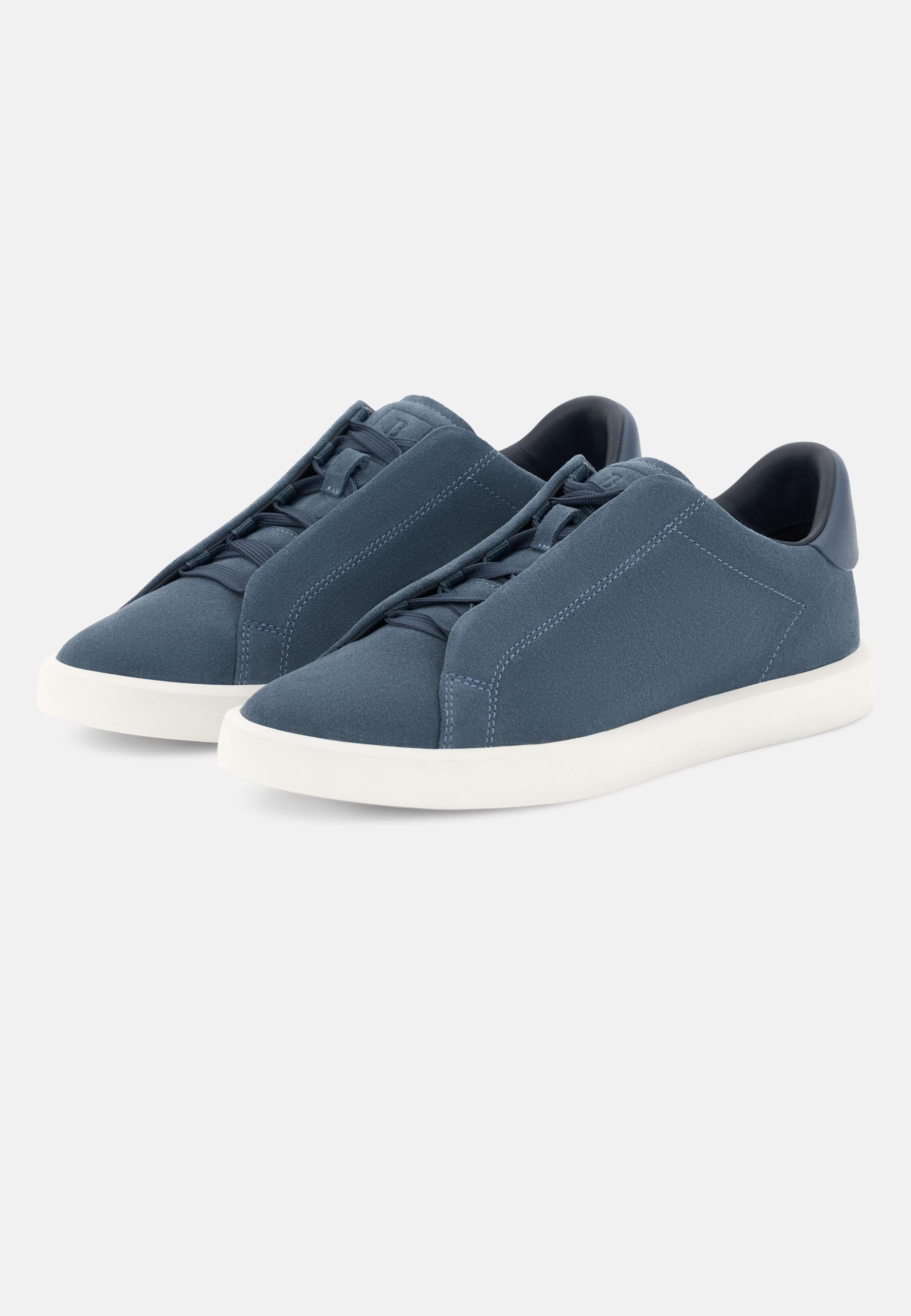 Essence Trainers In Suede Leather Navy, 3901_AIRB, medium