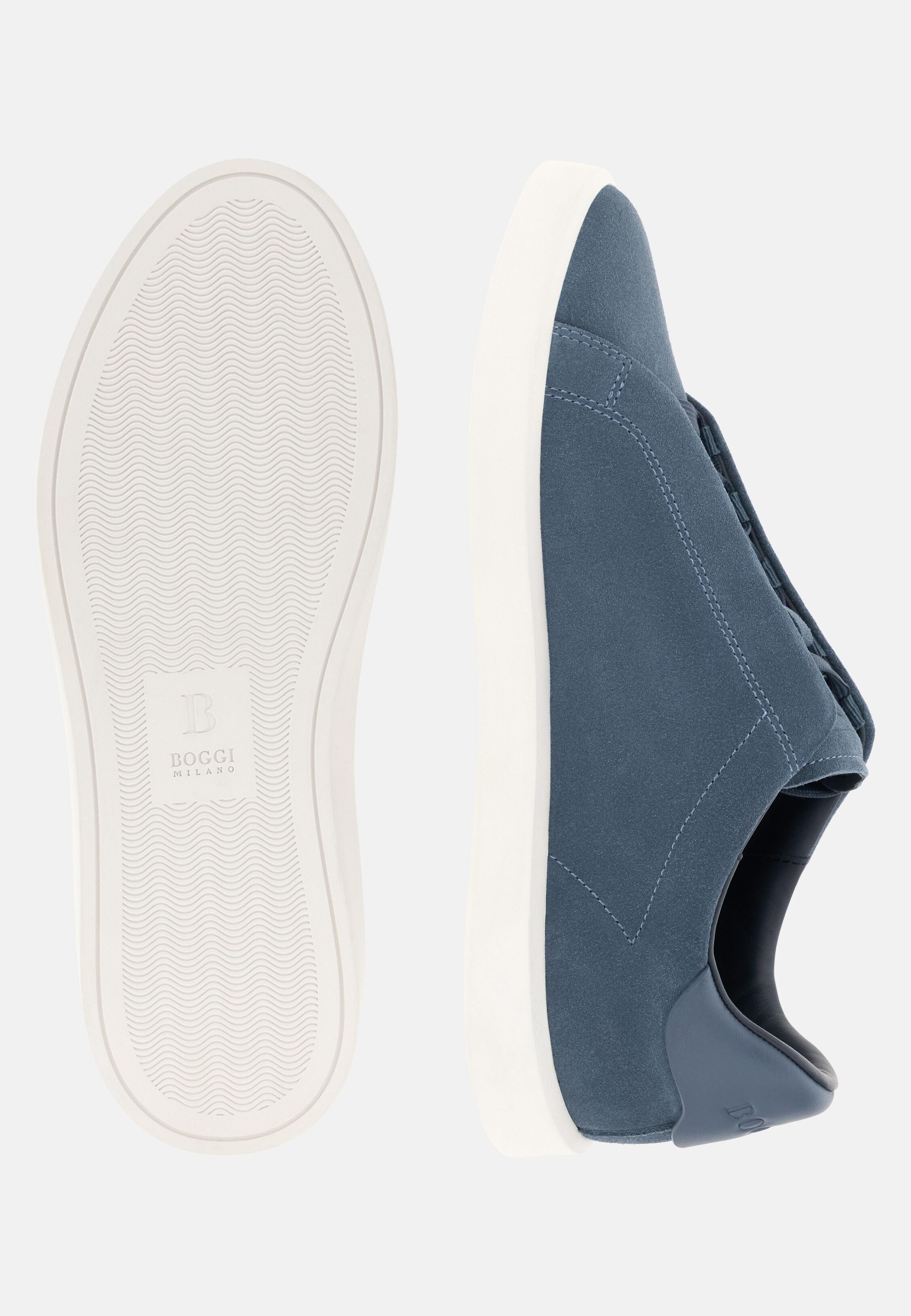 Essence Trainers In Suede Leather Navy, 3901_AIRB, medium