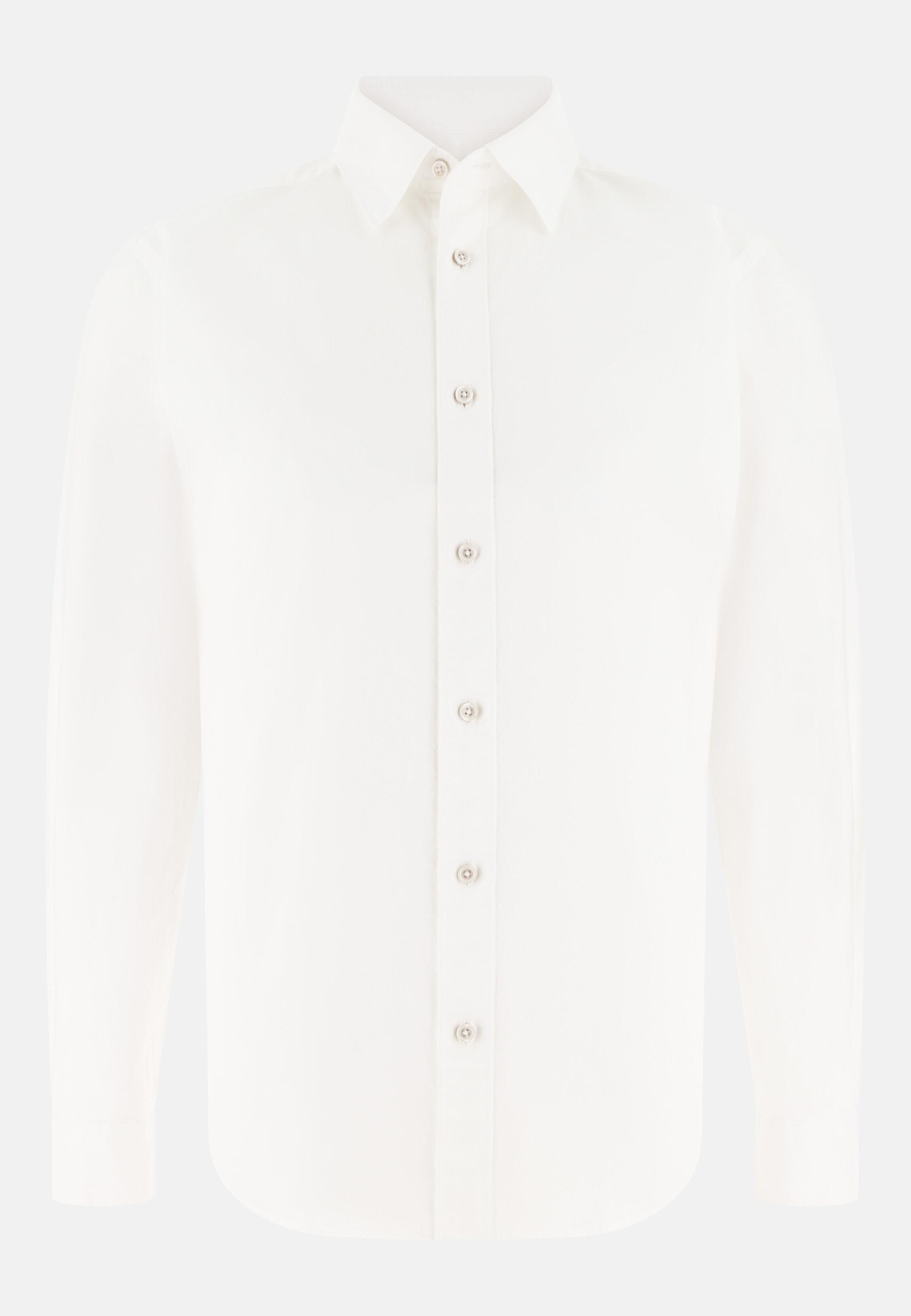 قميص أوكسفورد قطن أبيض قصّة عادية, White, large image number 4
