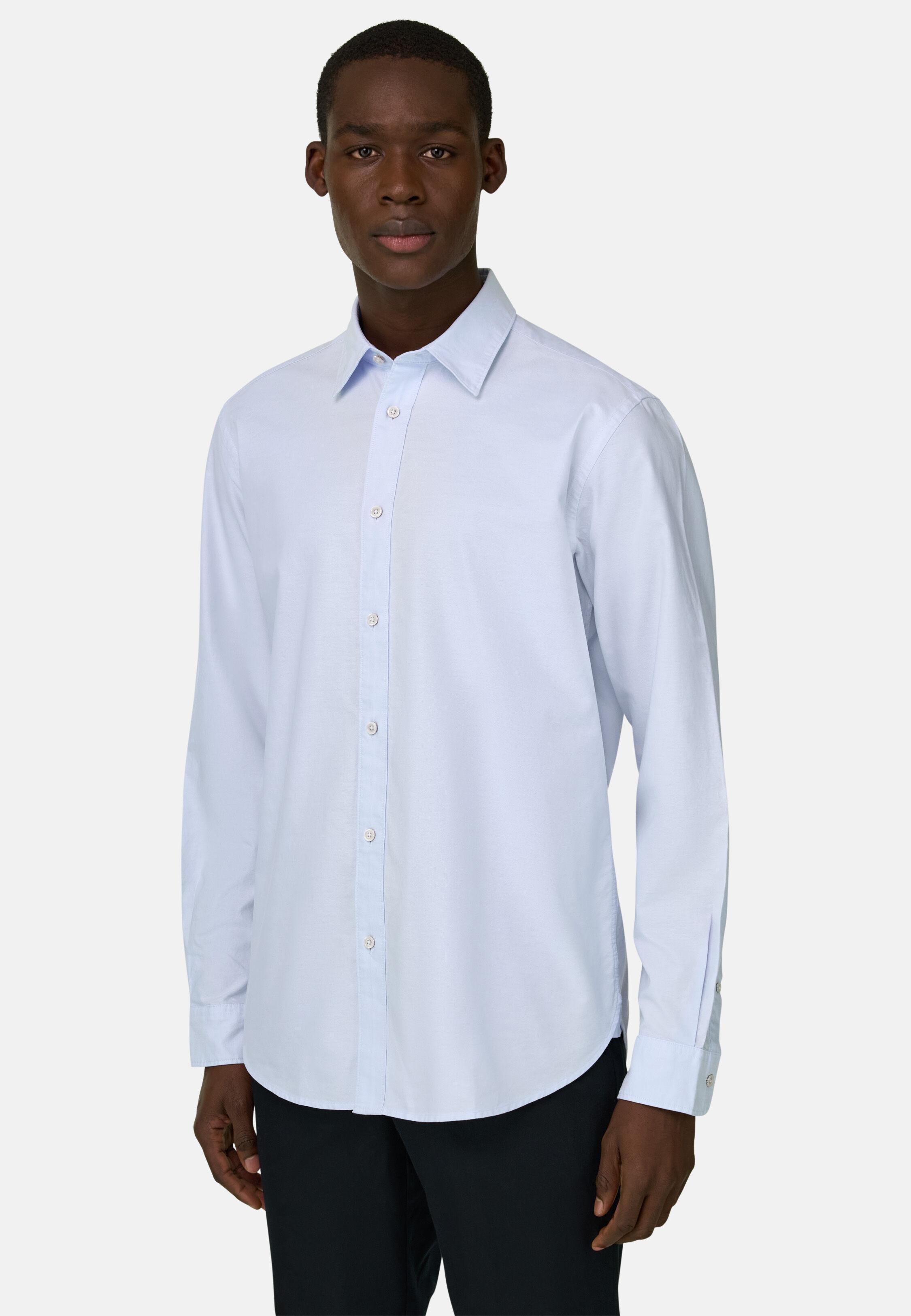 Shirt With A Closed Collar Blue, 3901_LTBL, large image number 0