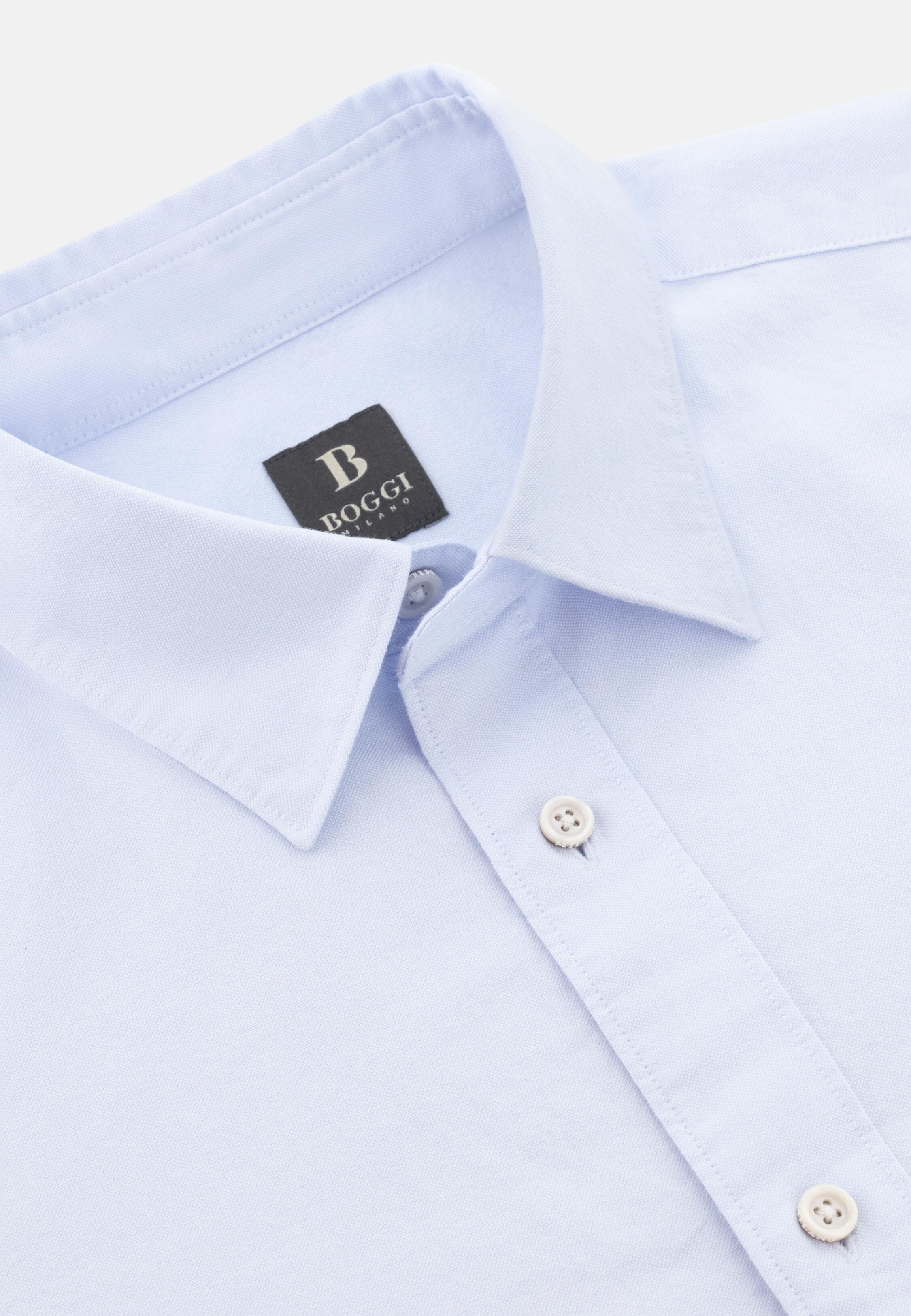 Shirt With A Closed Collar Blue, 3901_LTBL, large image number 3