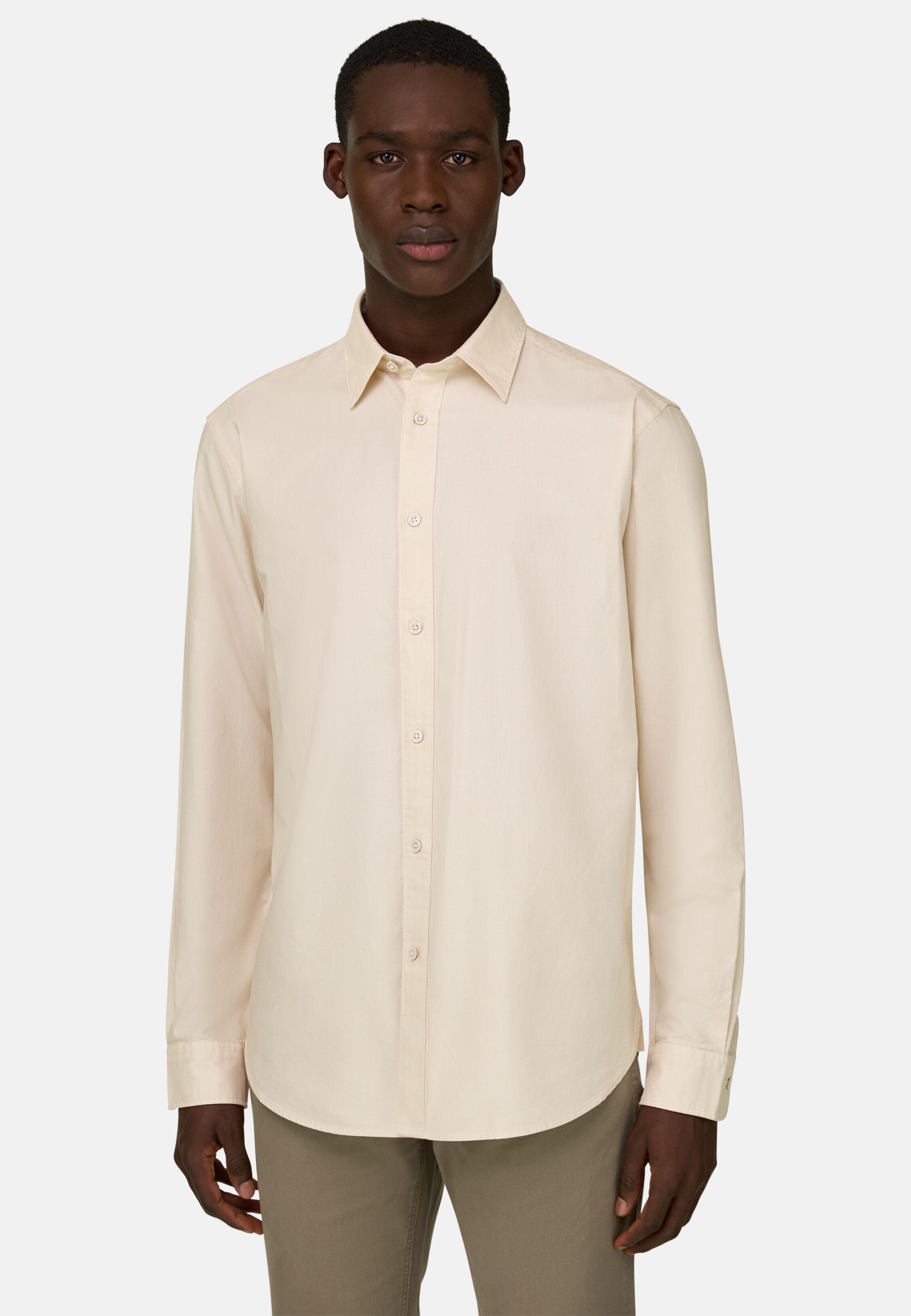 Shirt With A Closed Collar Beige, 3901_SAND, medium