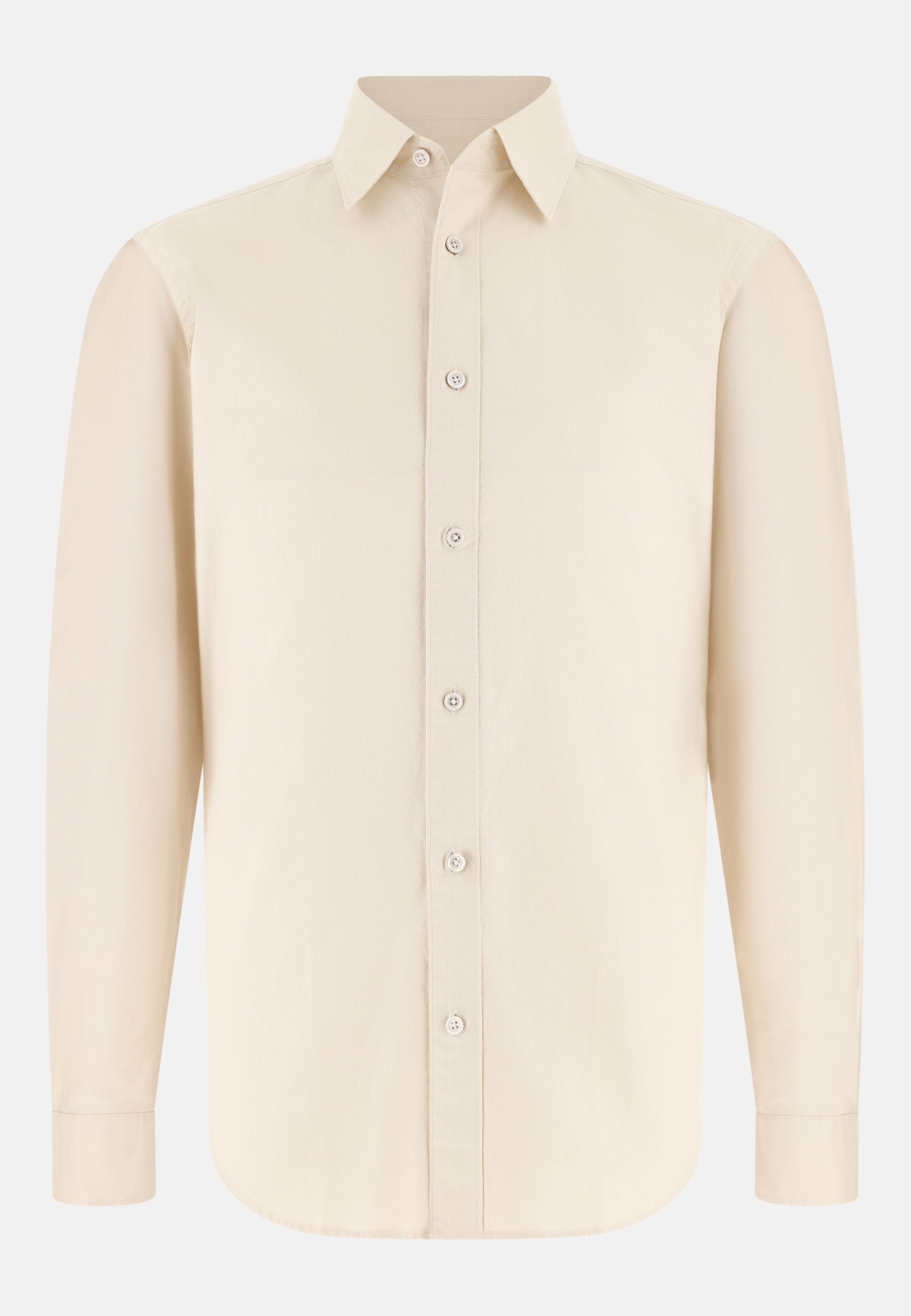 Shirt With A Closed Collar Beige, 3901_SAND, large image number 4